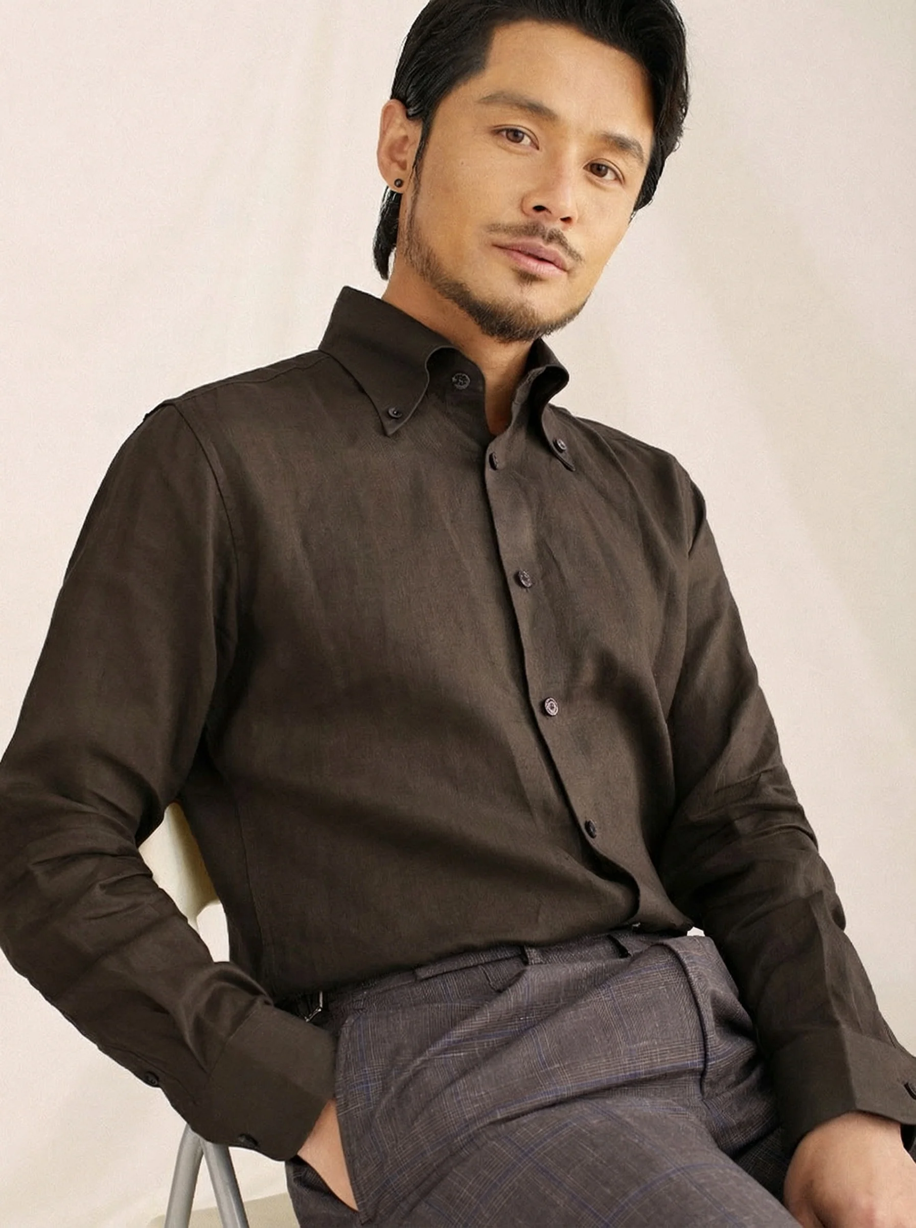 Linen Button-Down Shirt - Image 4