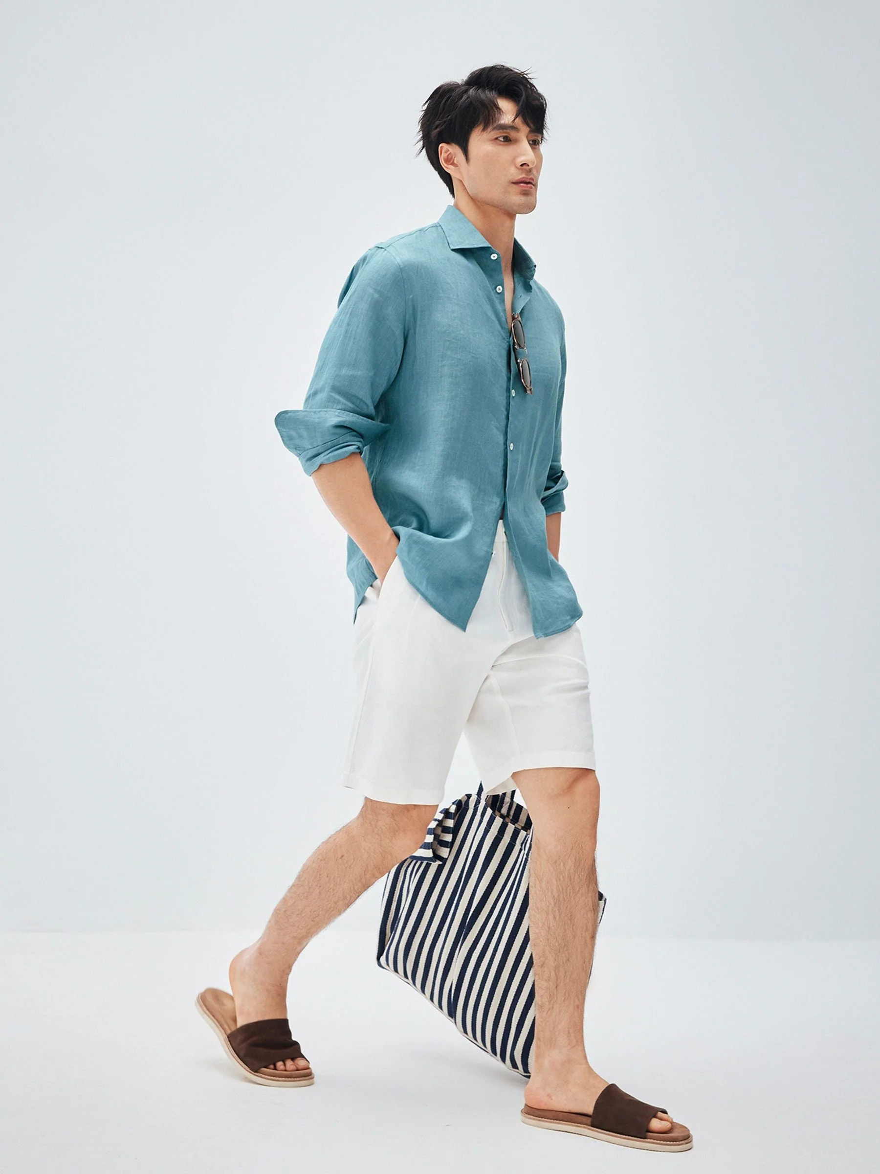 Linen Button Shirt - Image 3