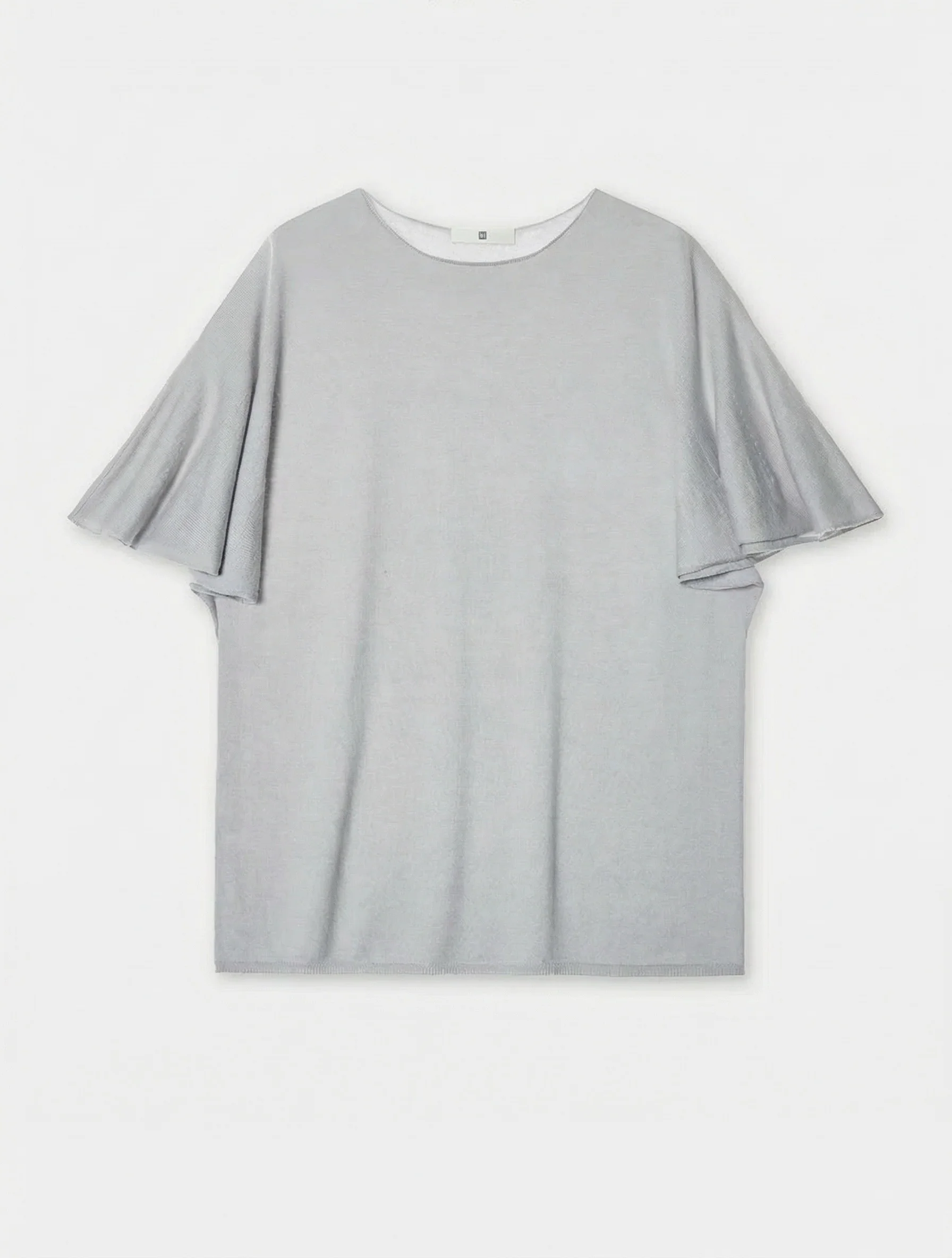 Linen-Cashmere Flutter-Sleeve Knit Top - Image 6