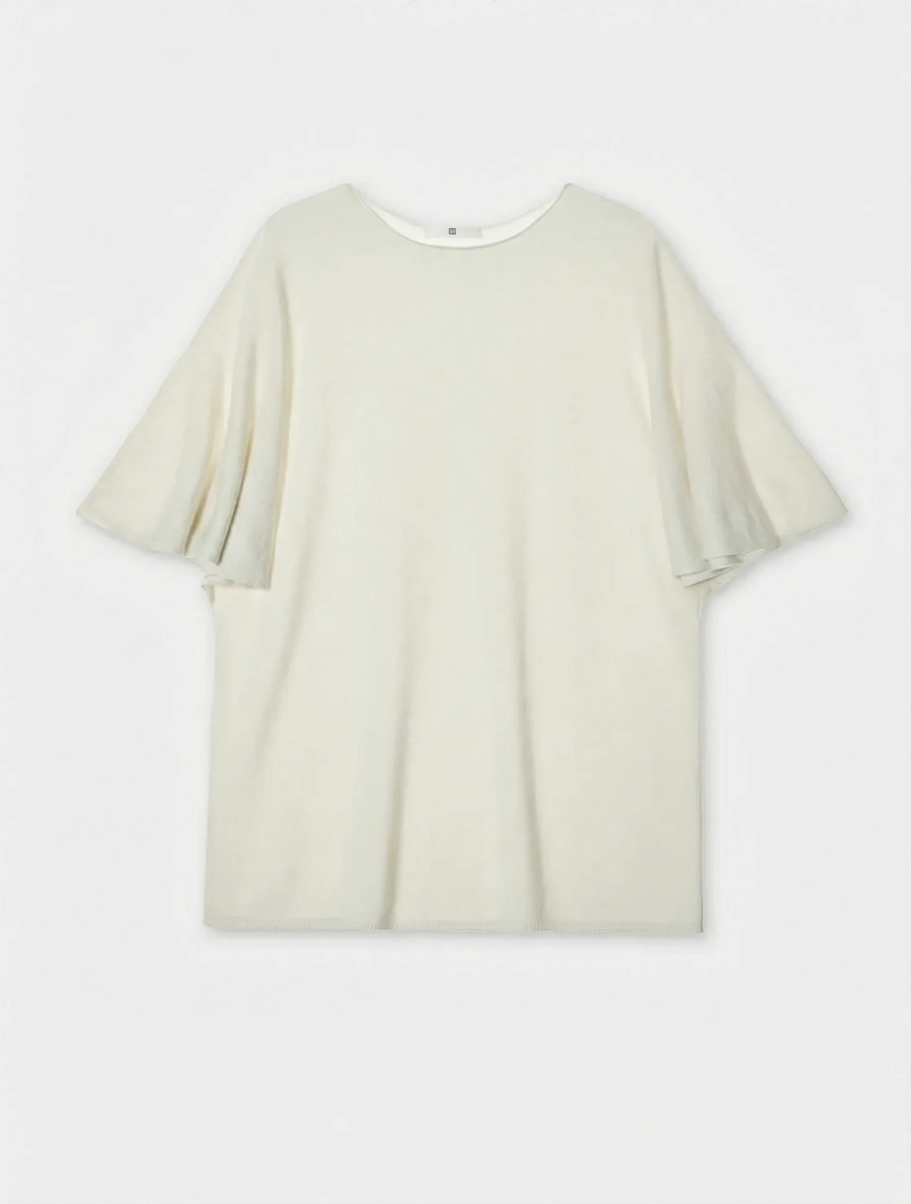 Linen-Cashmere Flutter-Sleeve Knit Top - Image 9