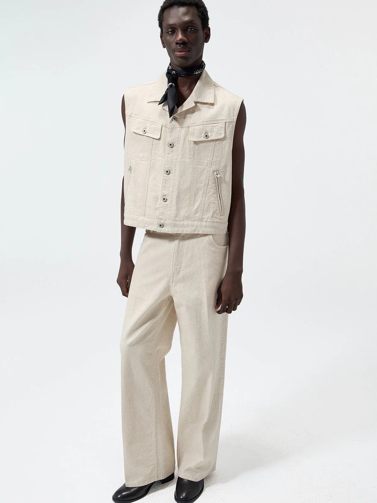 Linen-Cotton Straight Jeans - Image 3