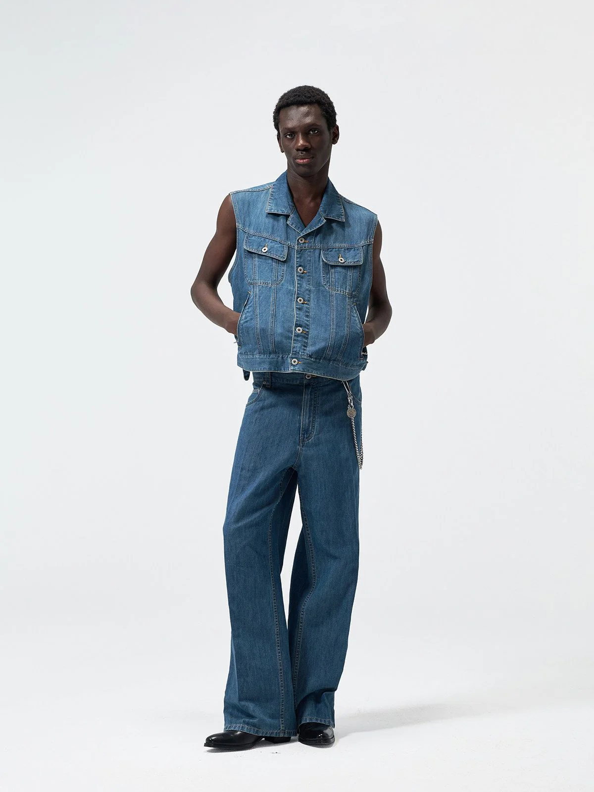 Linen-Cotton Straight Jeans - Image 5