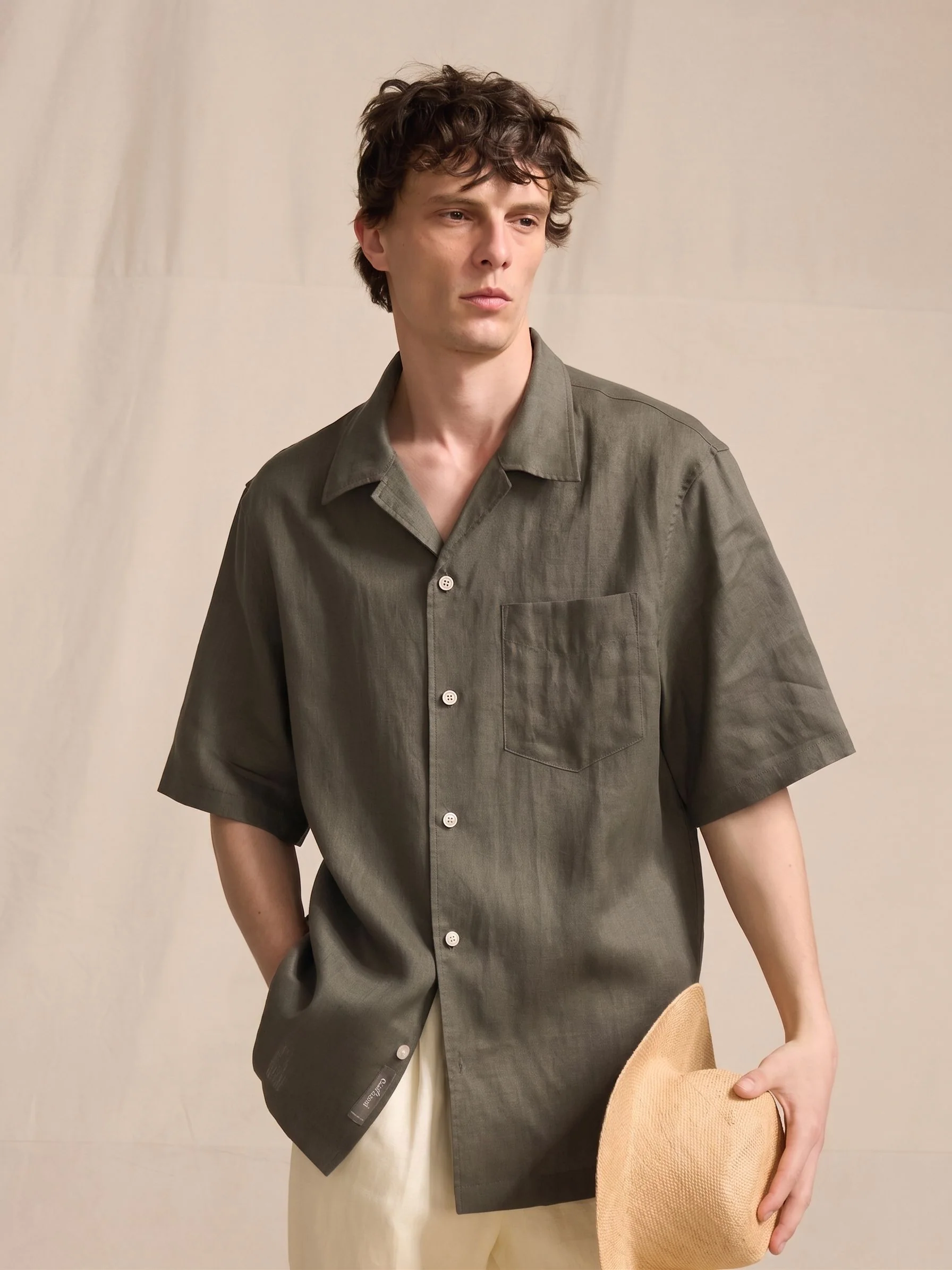 Linen Cuban Collar Shirt