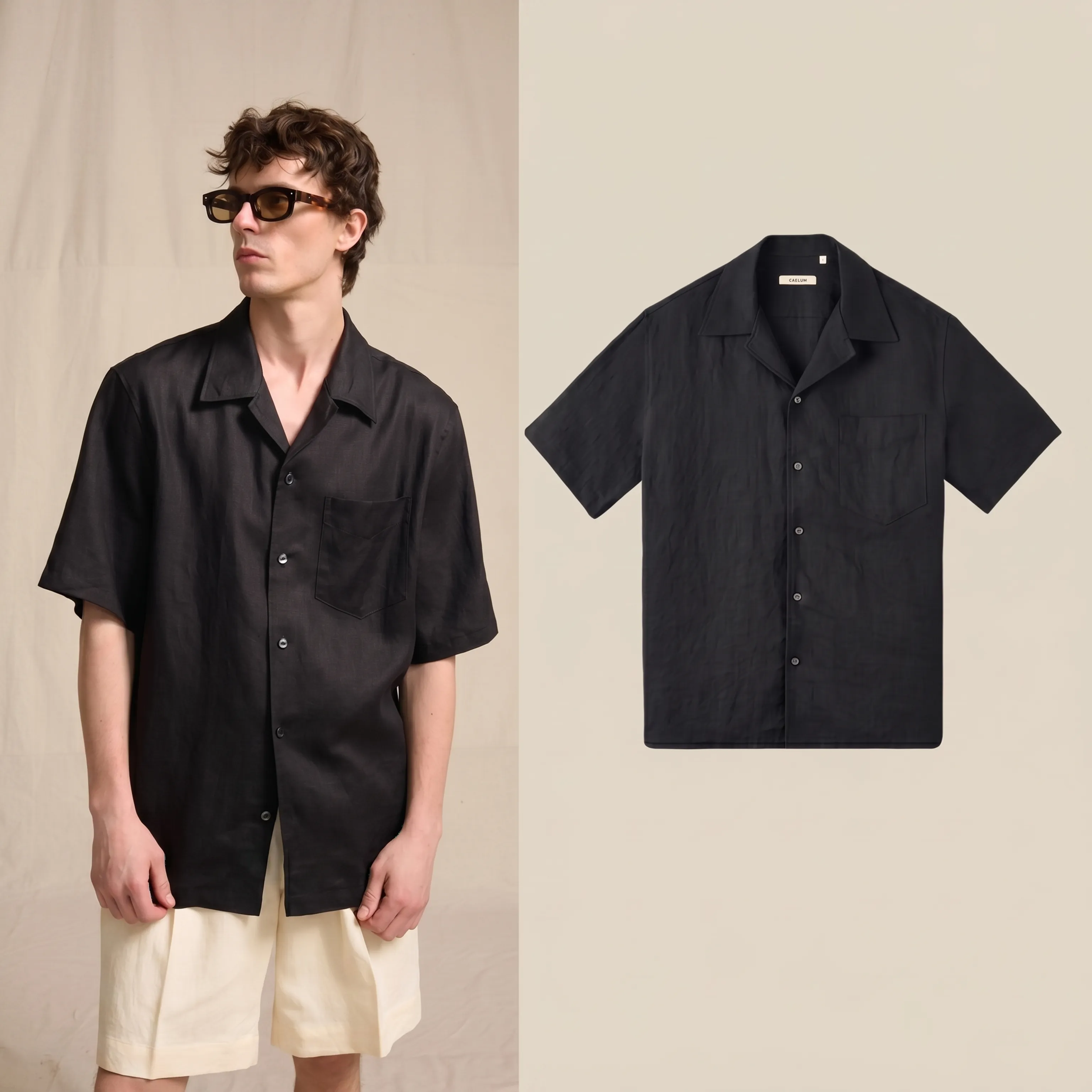 Linen Cuban Collar Shirt - Image 5
