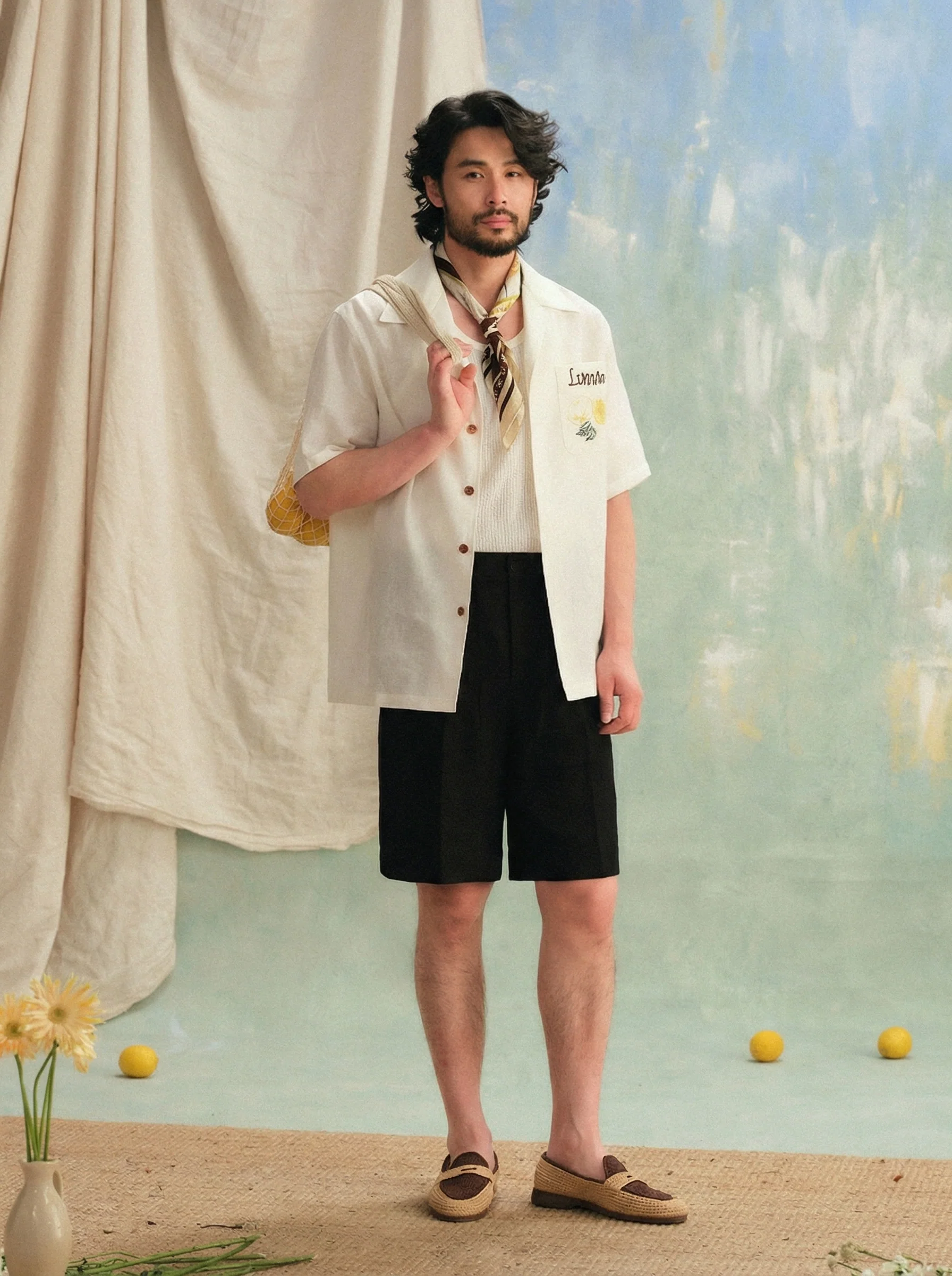 Linen Cuban-Collar Shirt - Image 2