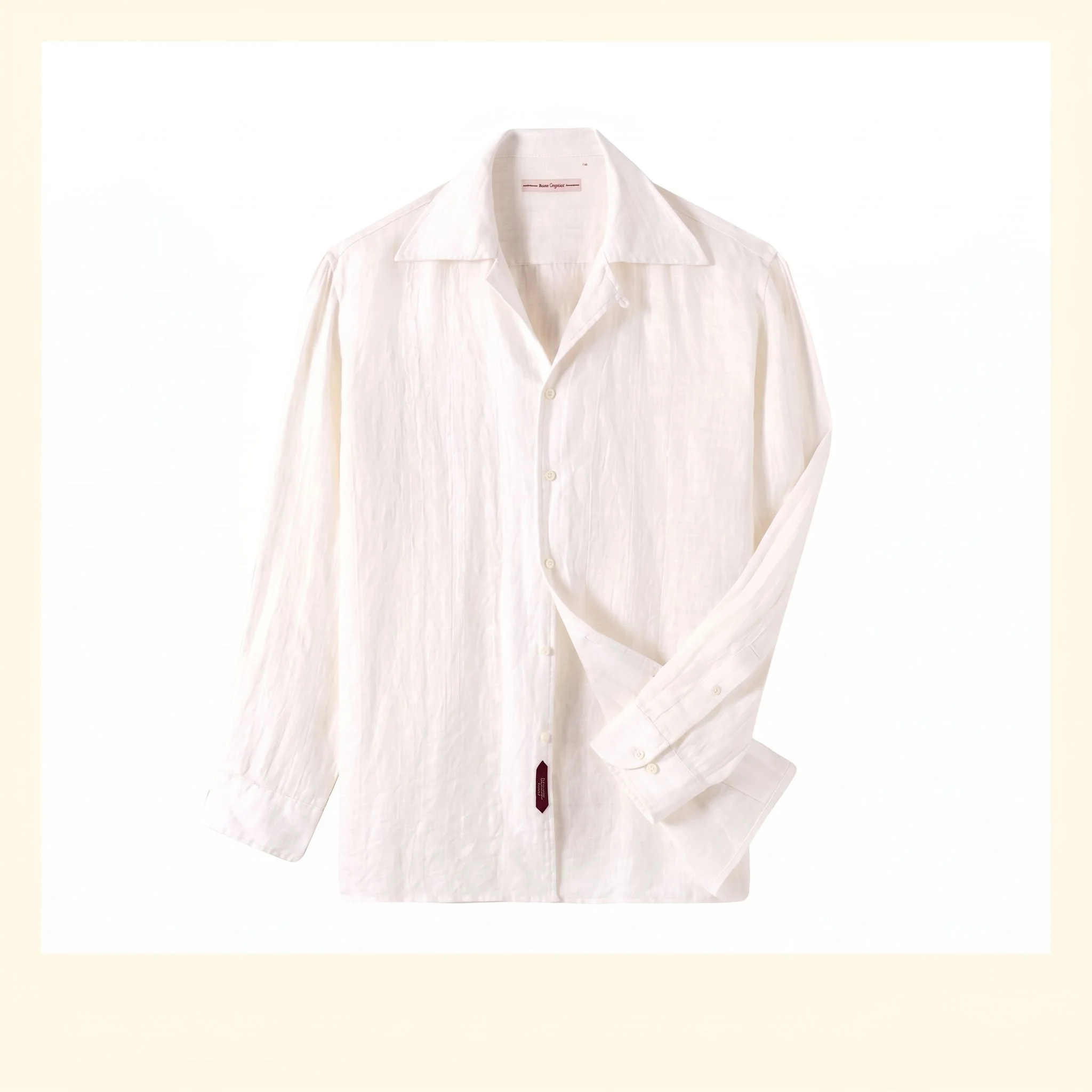 Linen Cuban Collar Shirt - Image 6