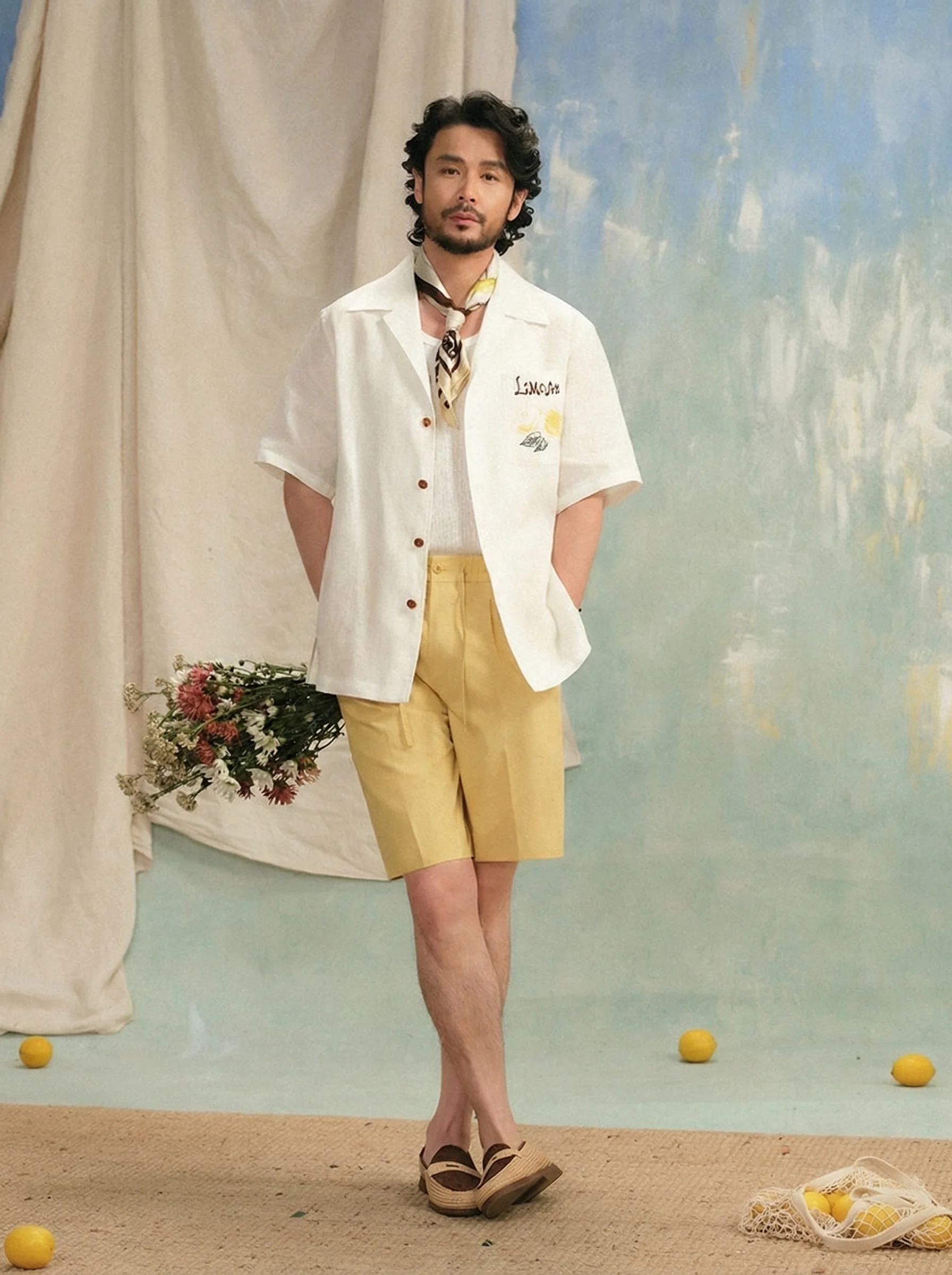 Linen Cuban-Collar Shirt - Image 3