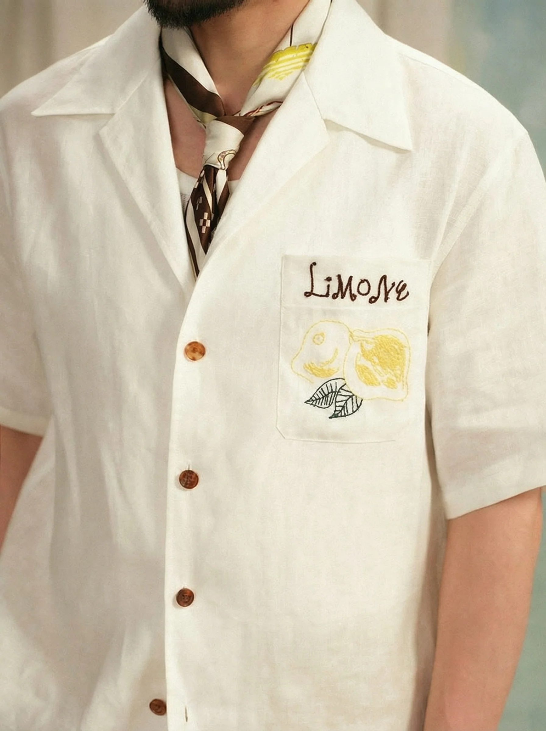 Linen Cuban-Collar Shirt - Image 4
