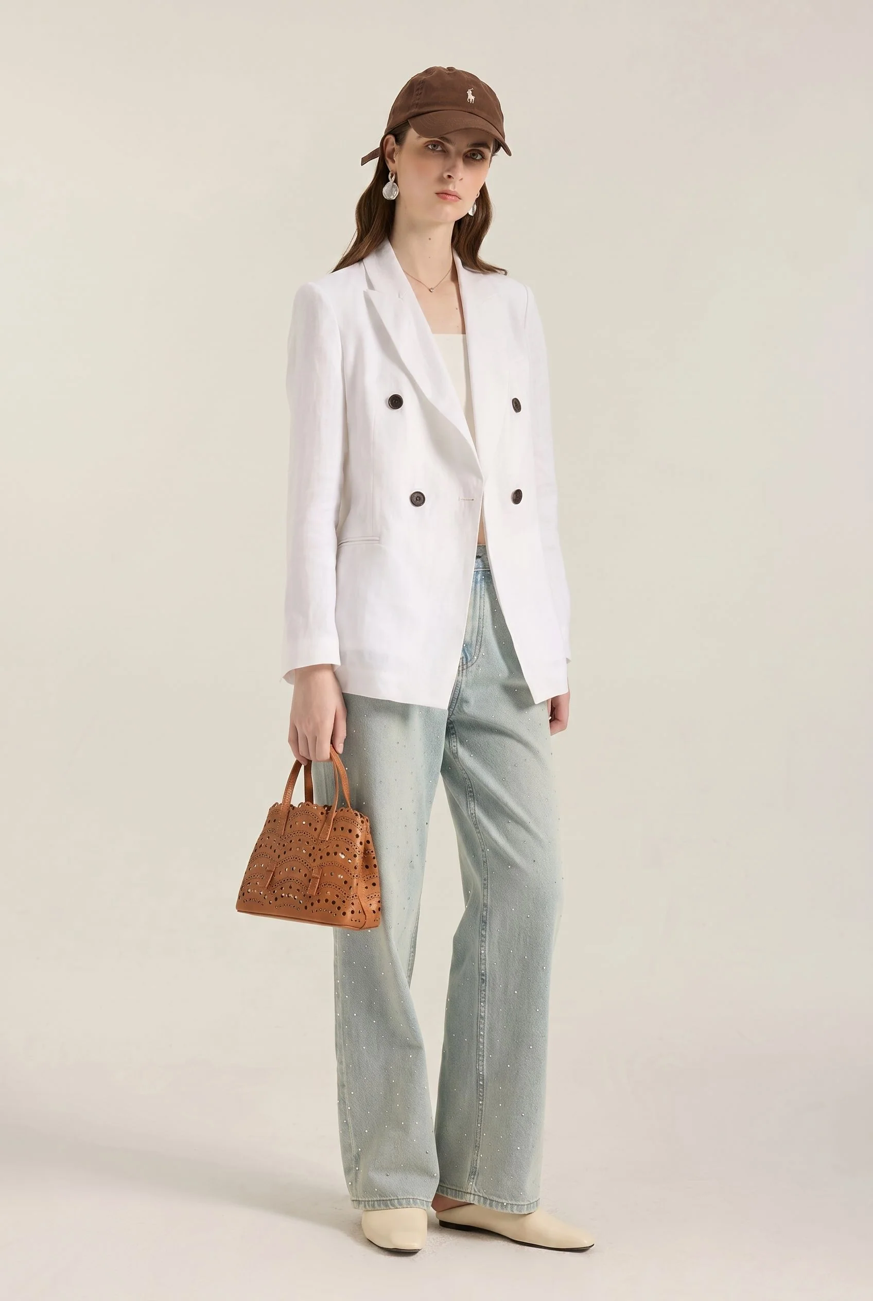 Linen Double-Breasted Blazer