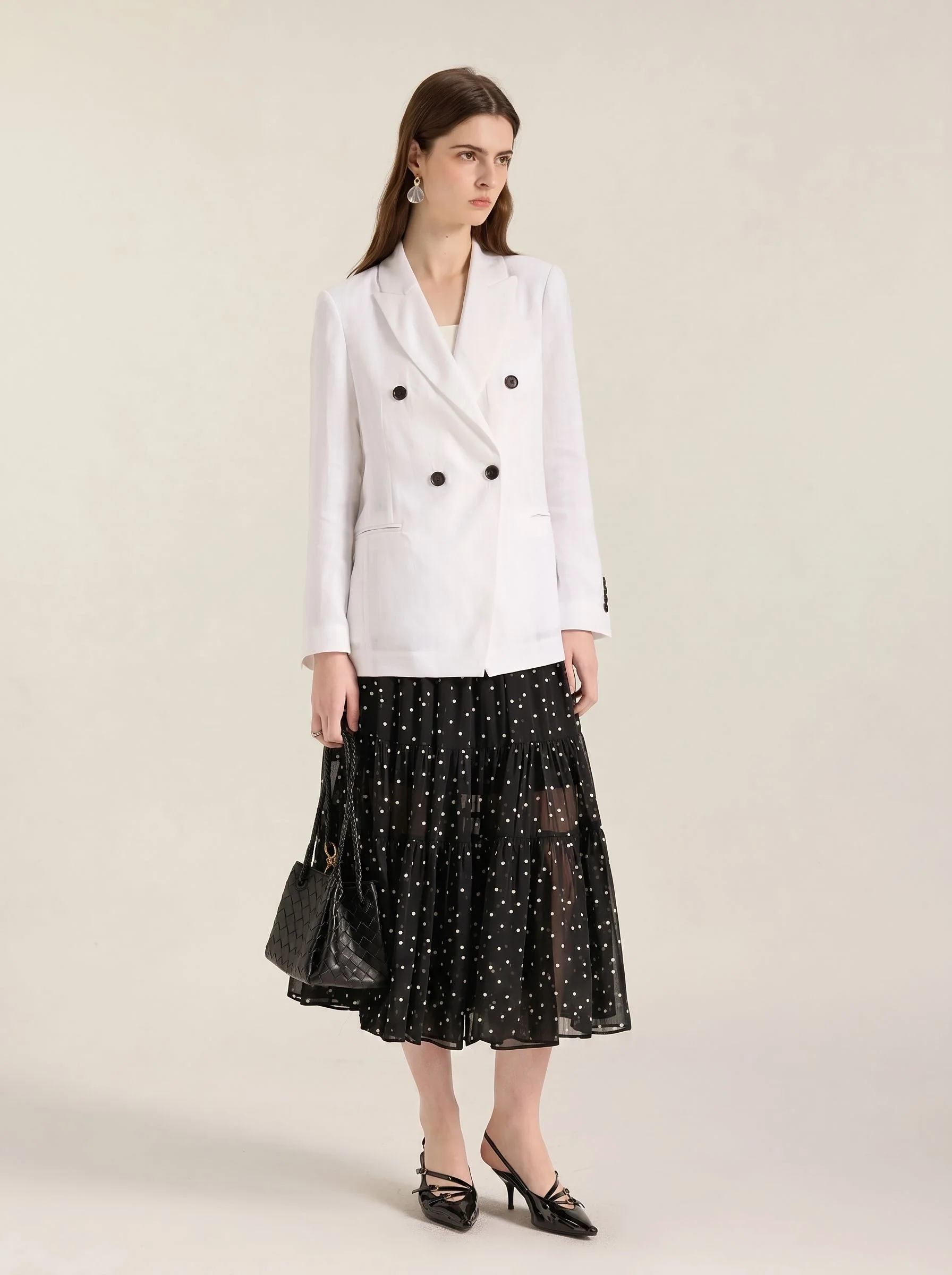 Linen Double-Breasted Blazer - Image 4