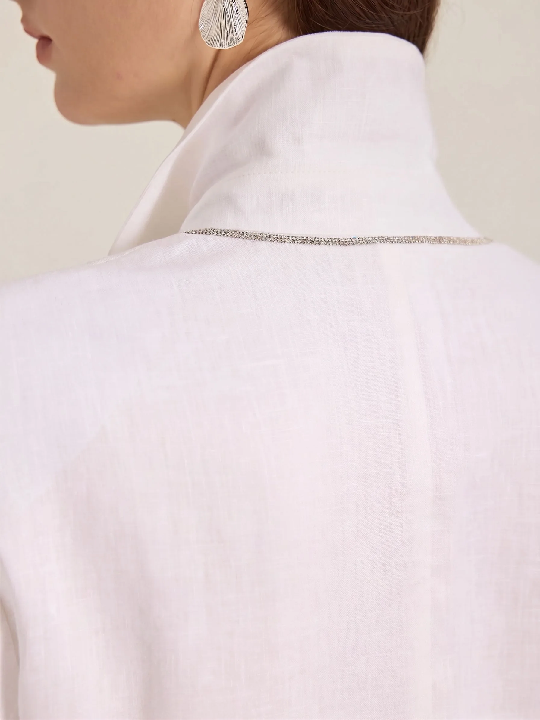 Linen Double-Breasted Blazer - Image 5