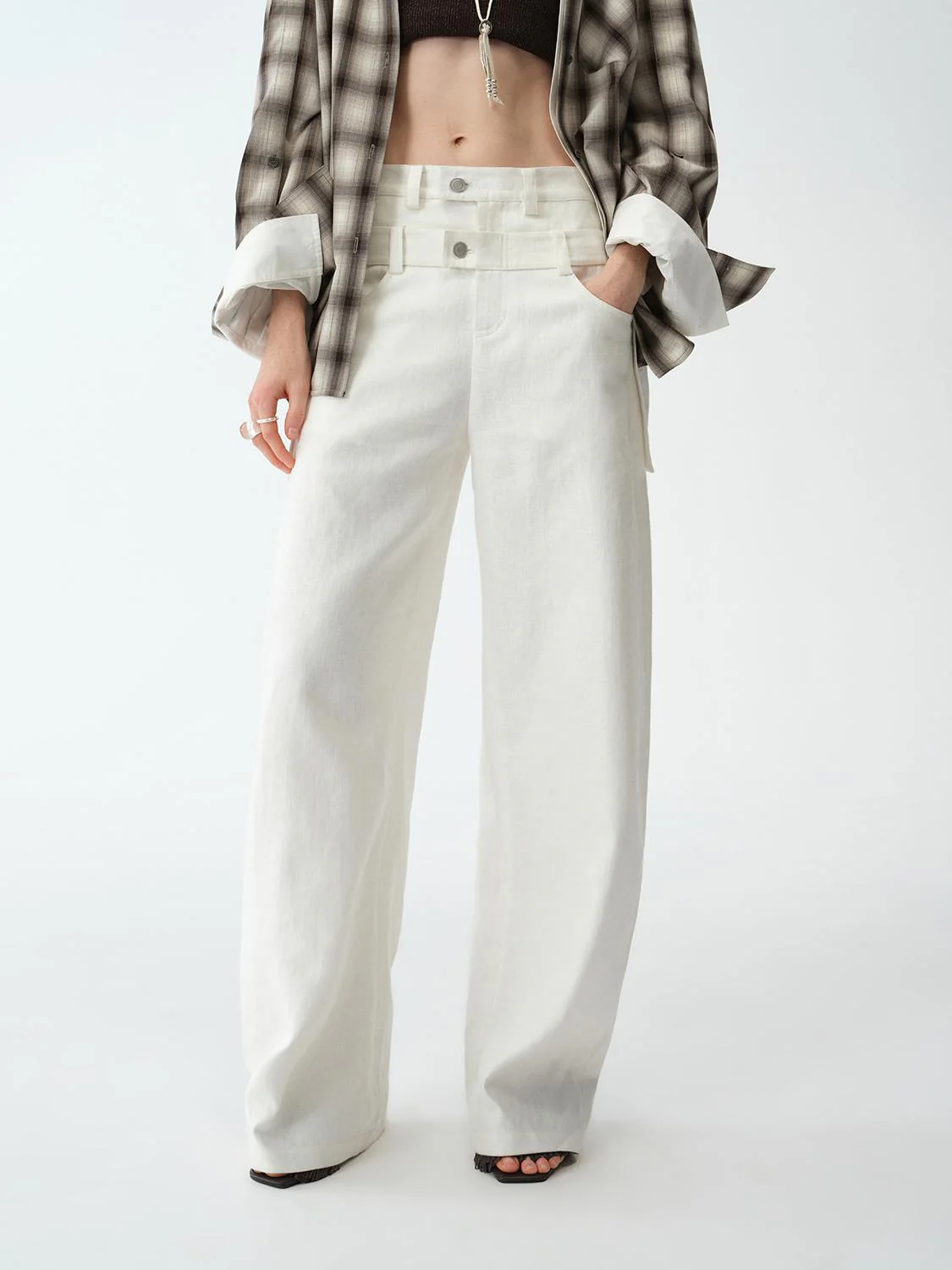 Linen Double Waist Pants - Image 5