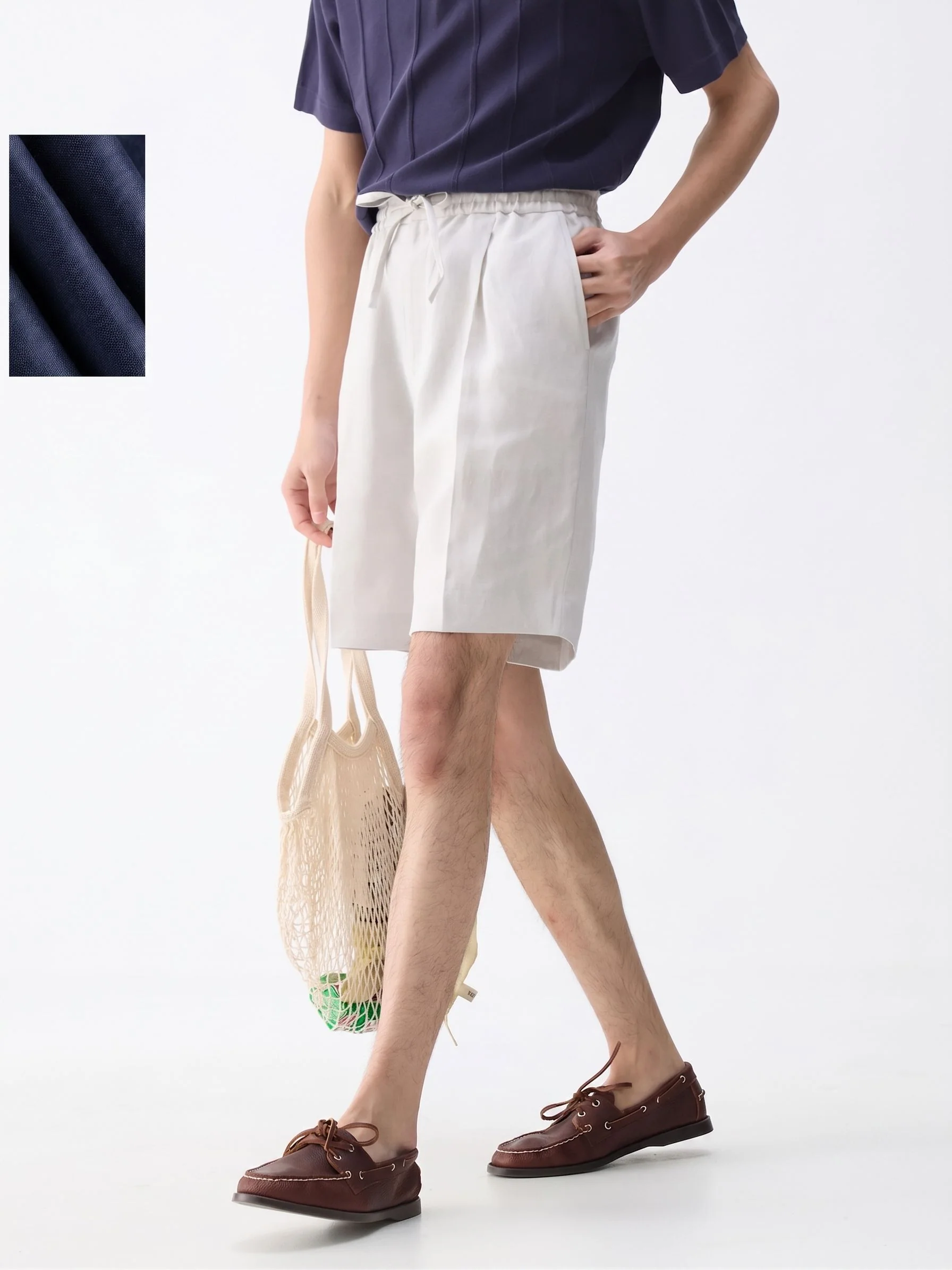 Linen Drawstring Shorts - Image 2