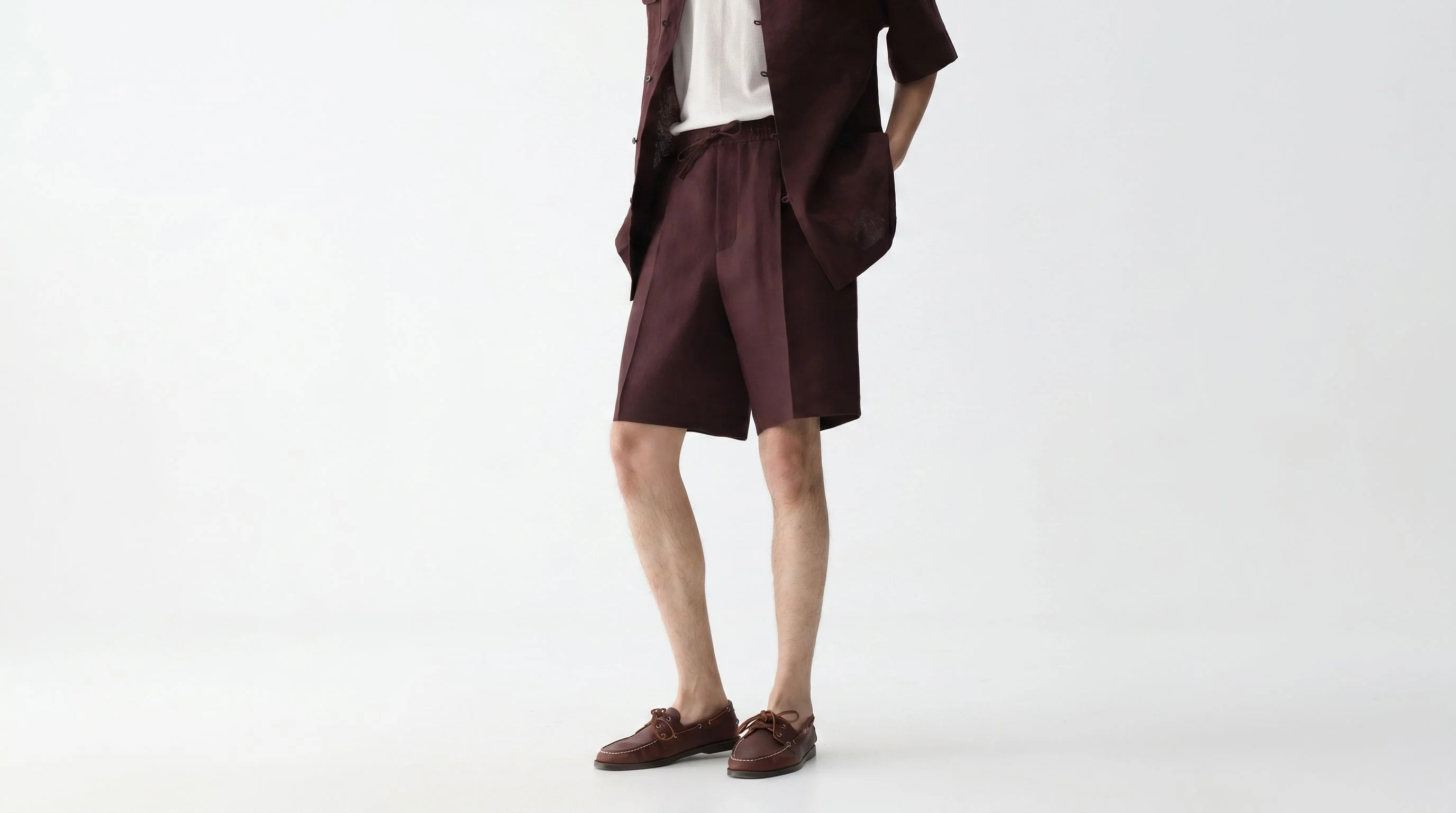 Linen Drawstring Shorts - Image 3