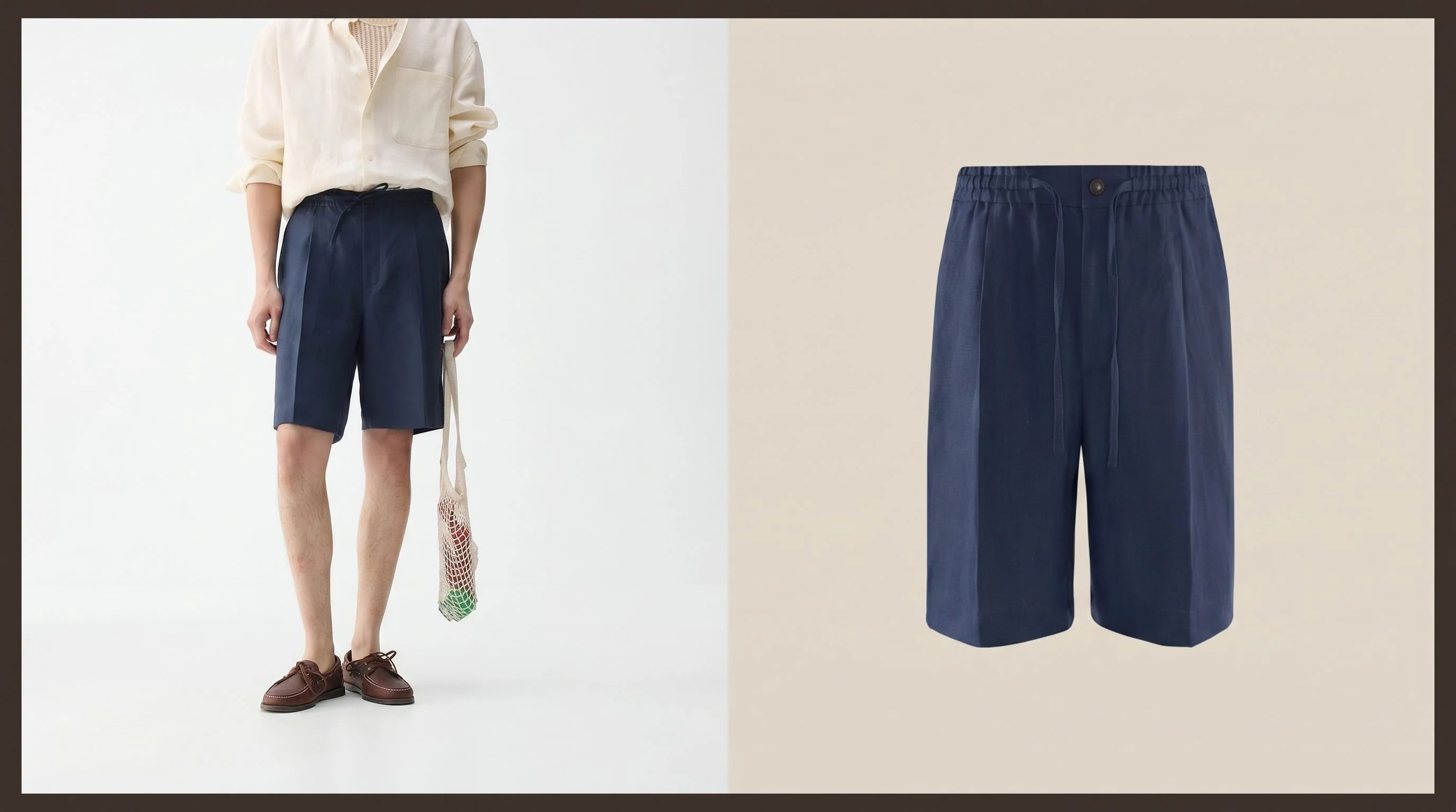 Linen Drawstring Shorts - Image 5