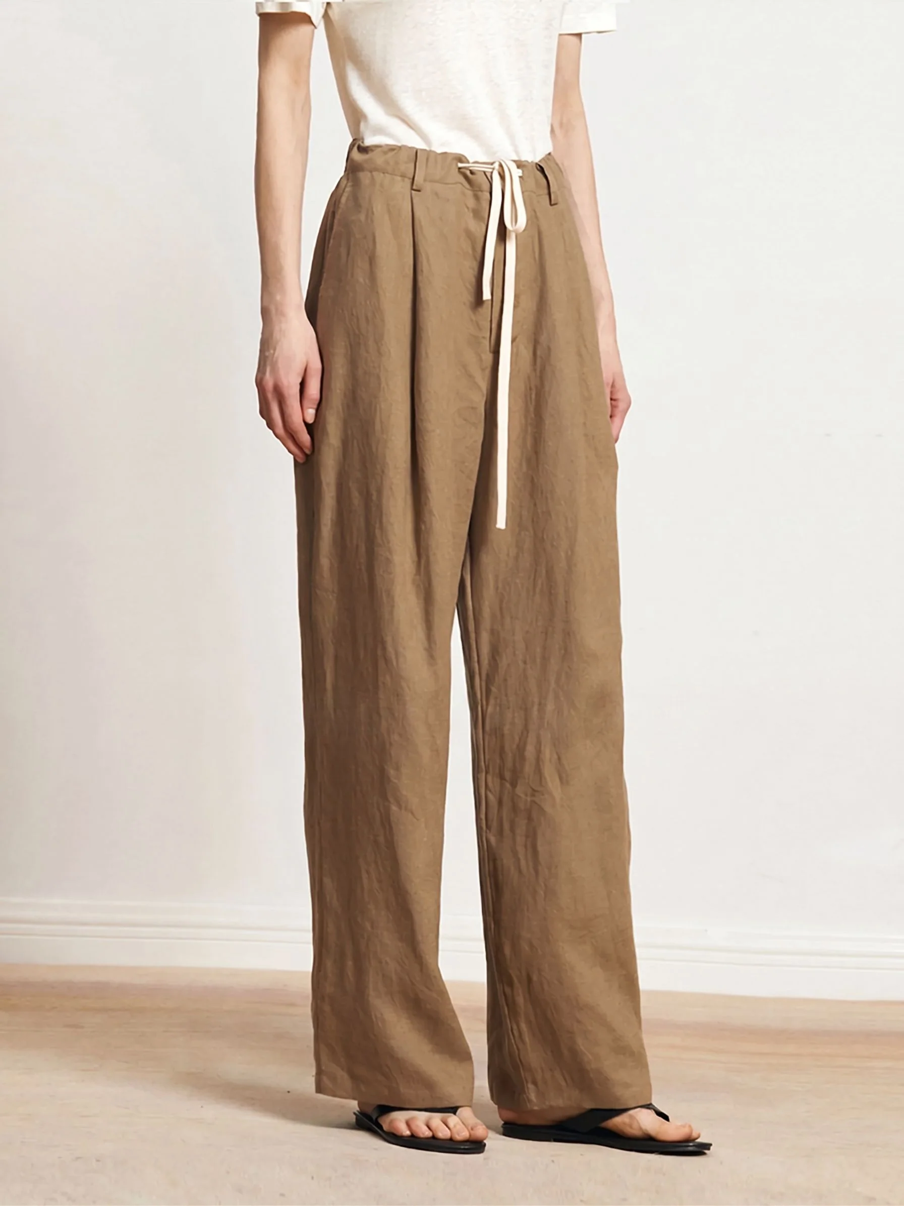 Linen Drawstring Trousers