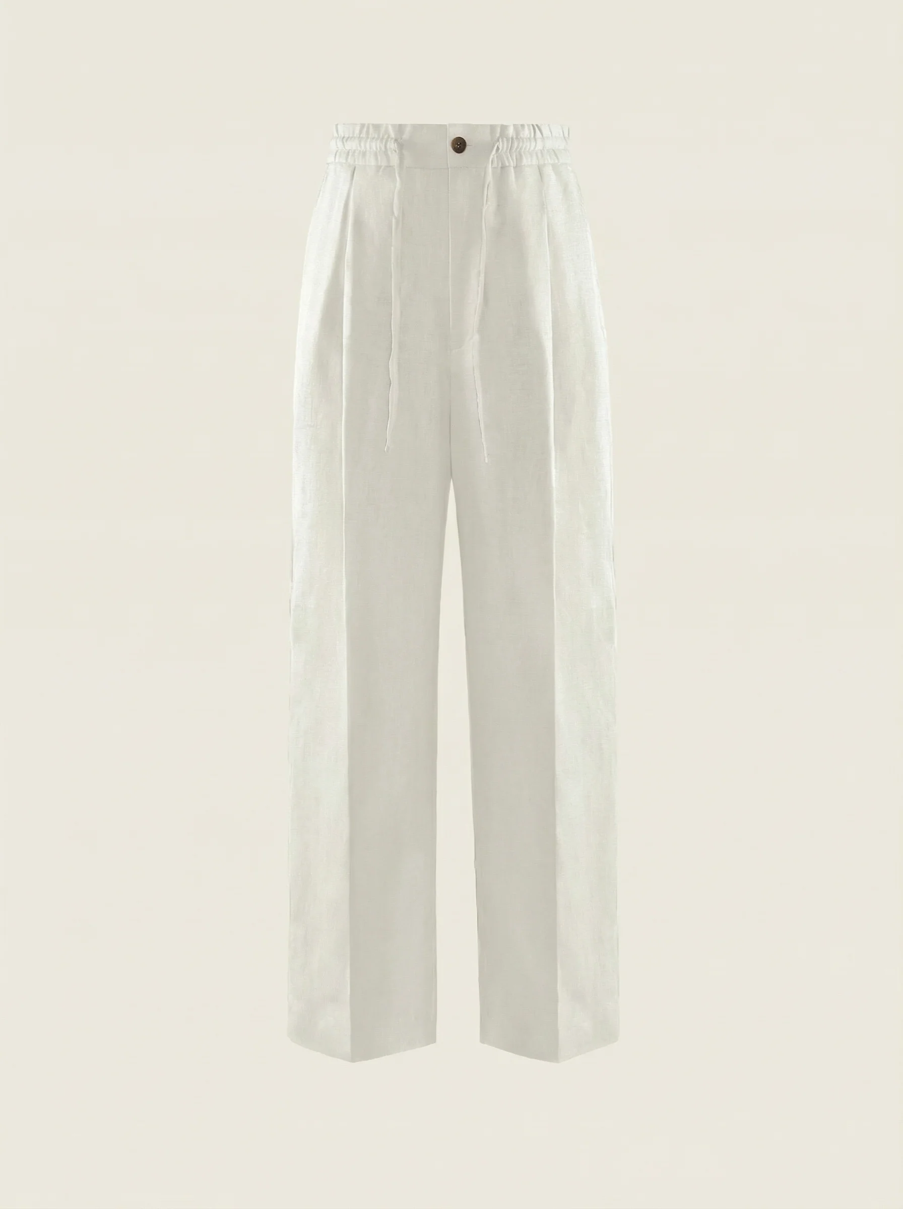 Linen Drawstring Trousers - Image 8