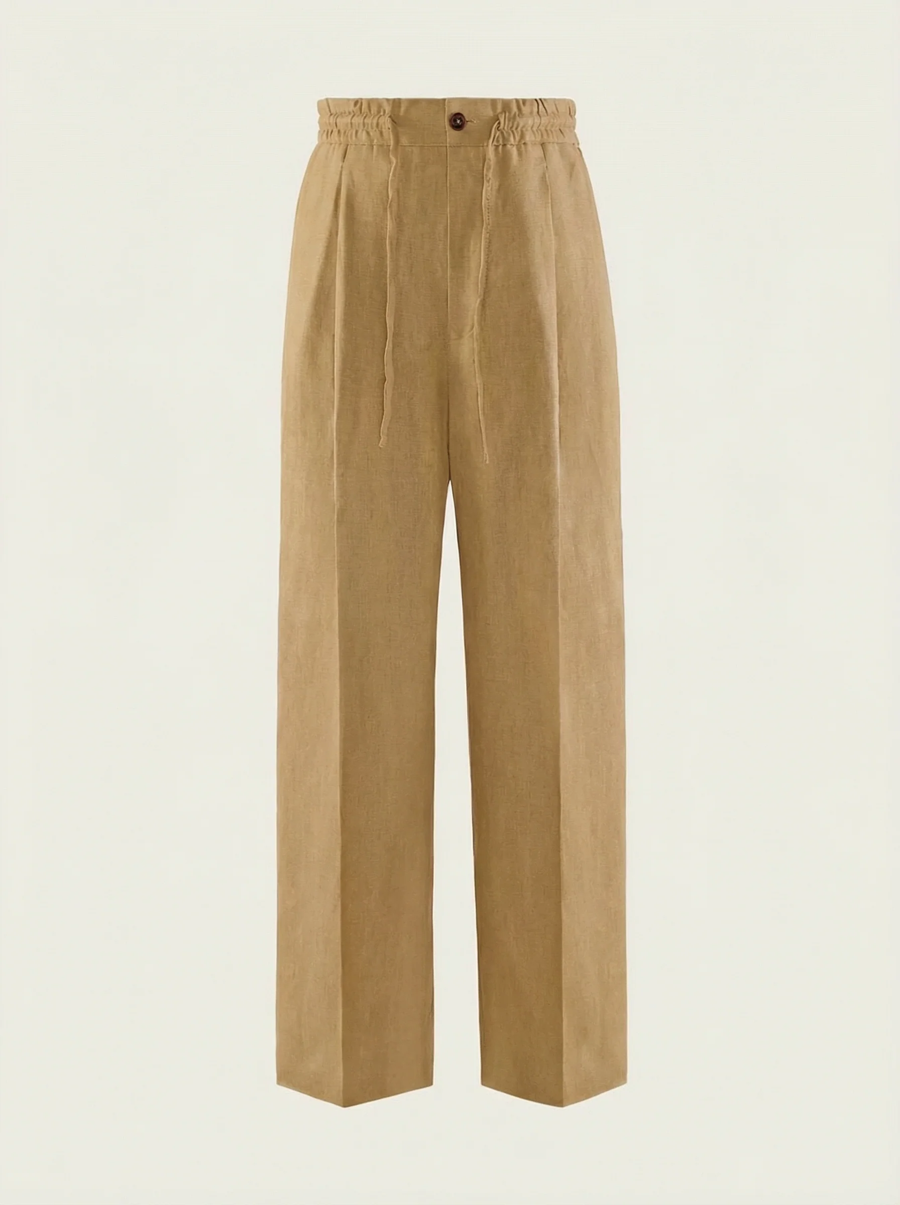 Linen Drawstring Trousers - Image 9