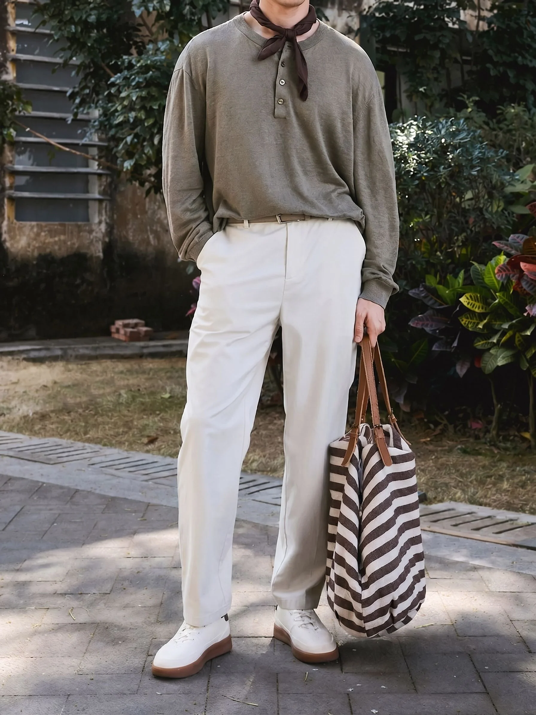 Linen Henley Sweater - Image 2