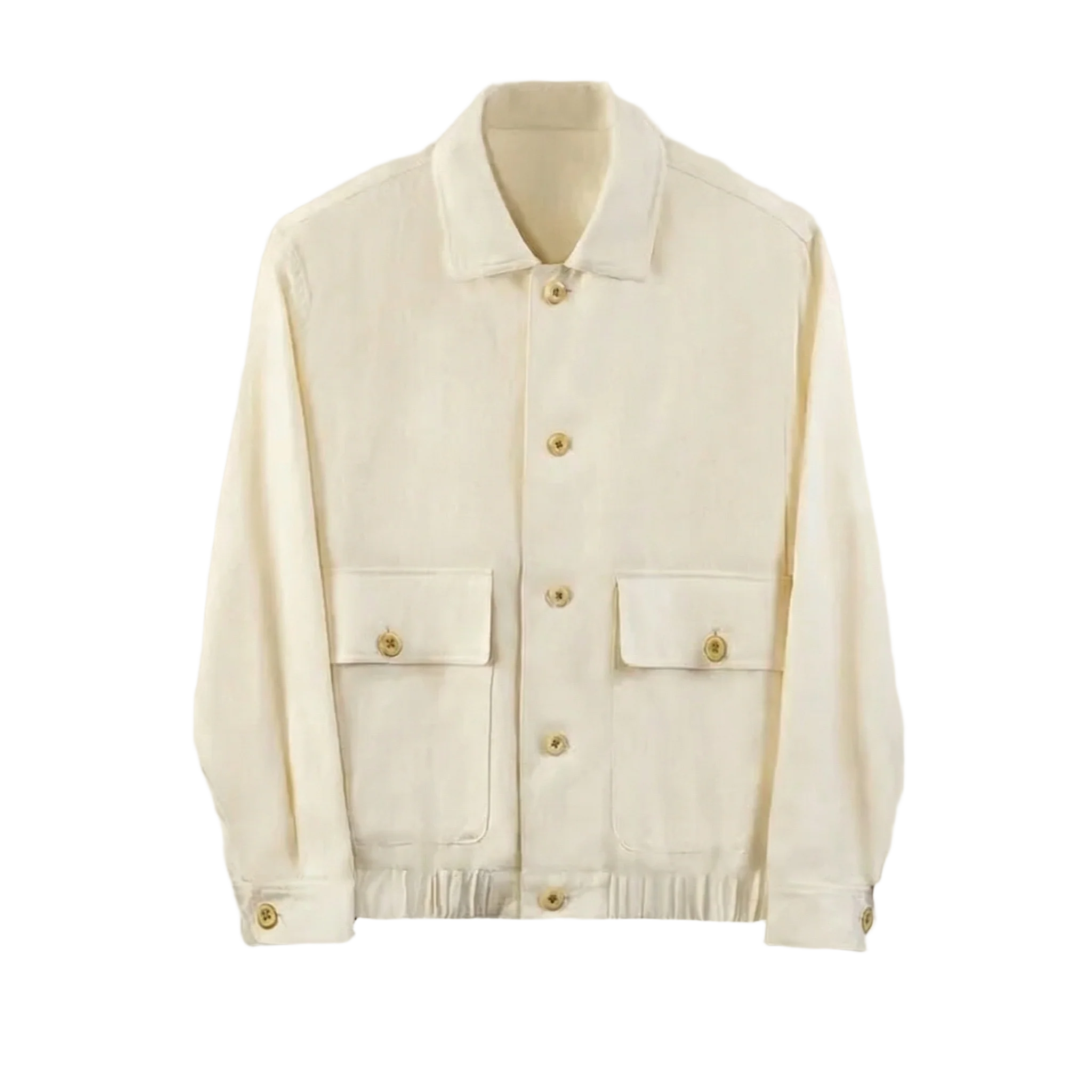 Linen Lapel Bomber Jacket - Image 6