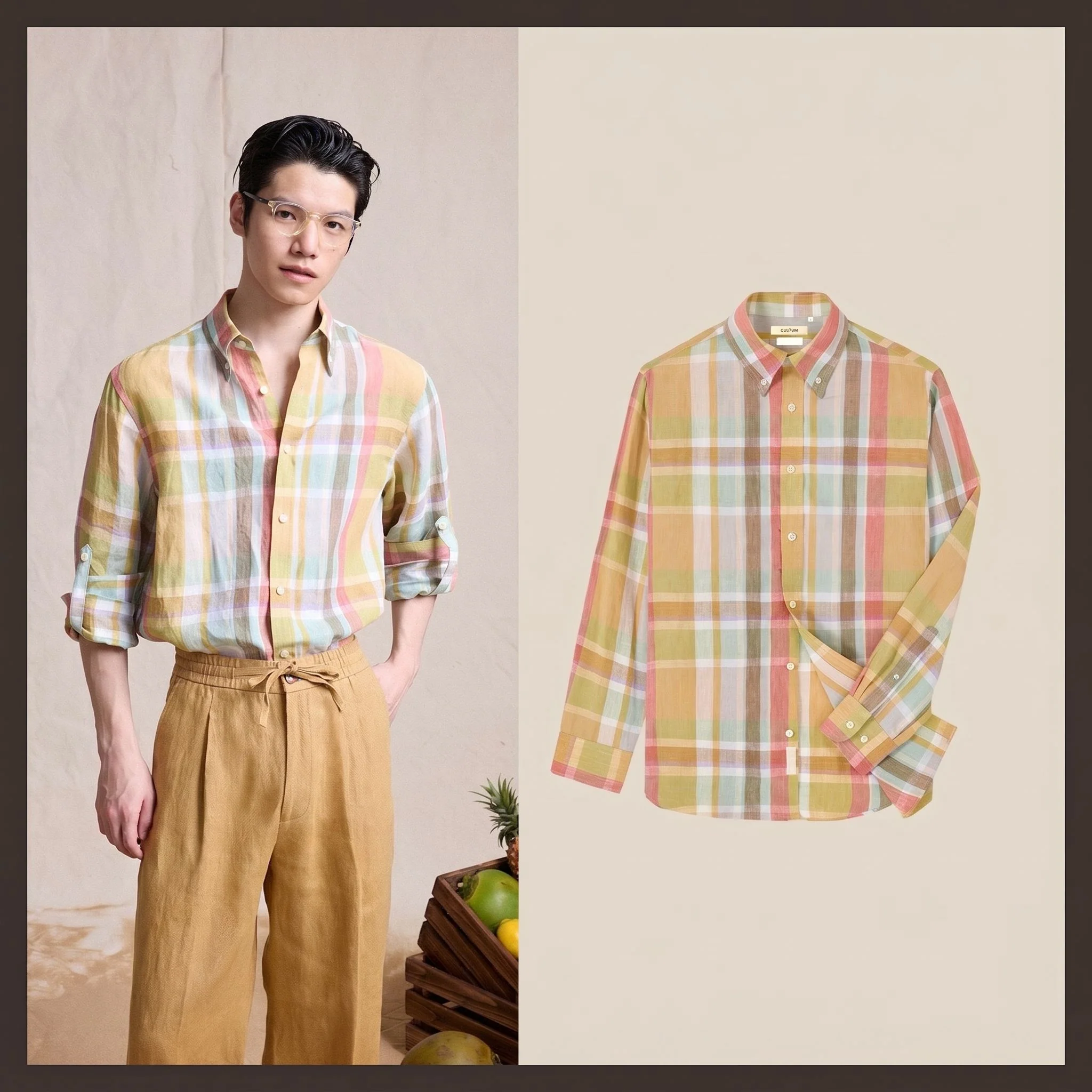 Linen Plaid Shirt - Image 5