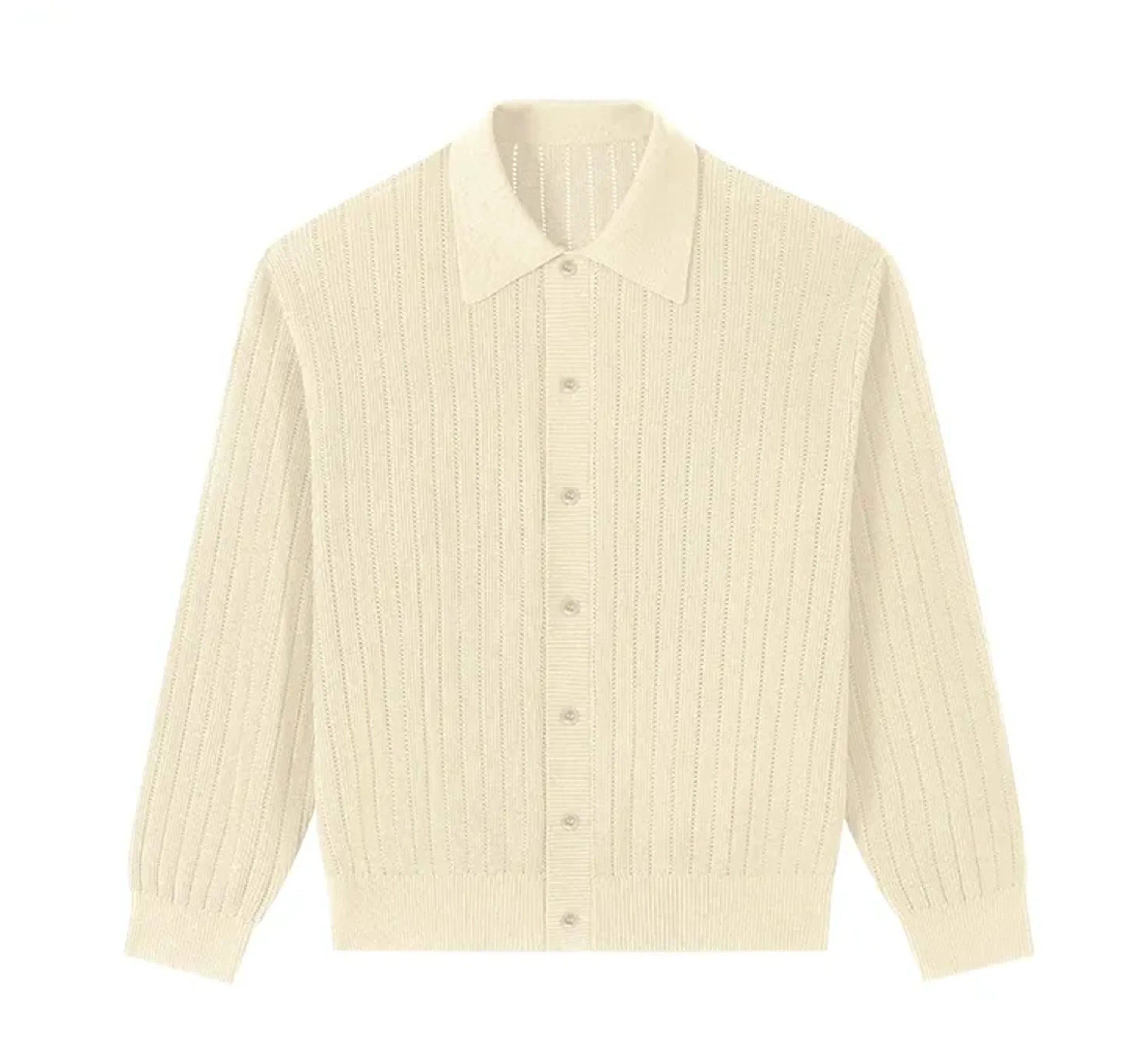Linen-Silk Polo Cardigan - Image 6