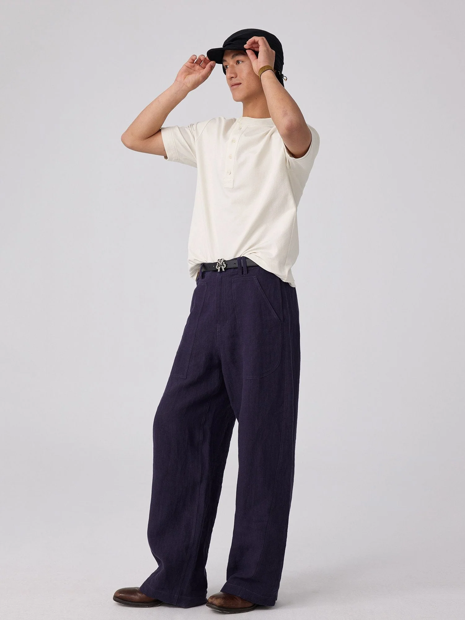 Linen Utility Trousers - Image 5