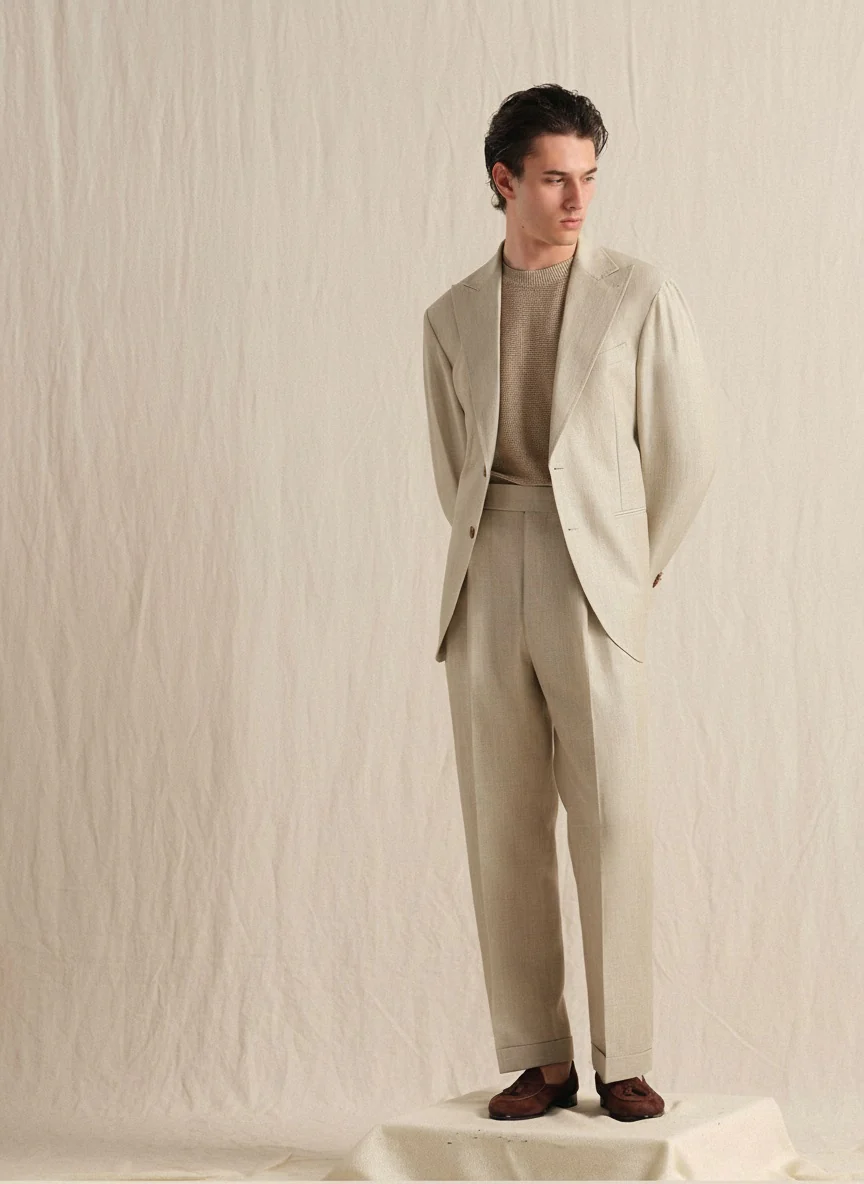 Linen Wool Half-Lined Jacket - Image 2