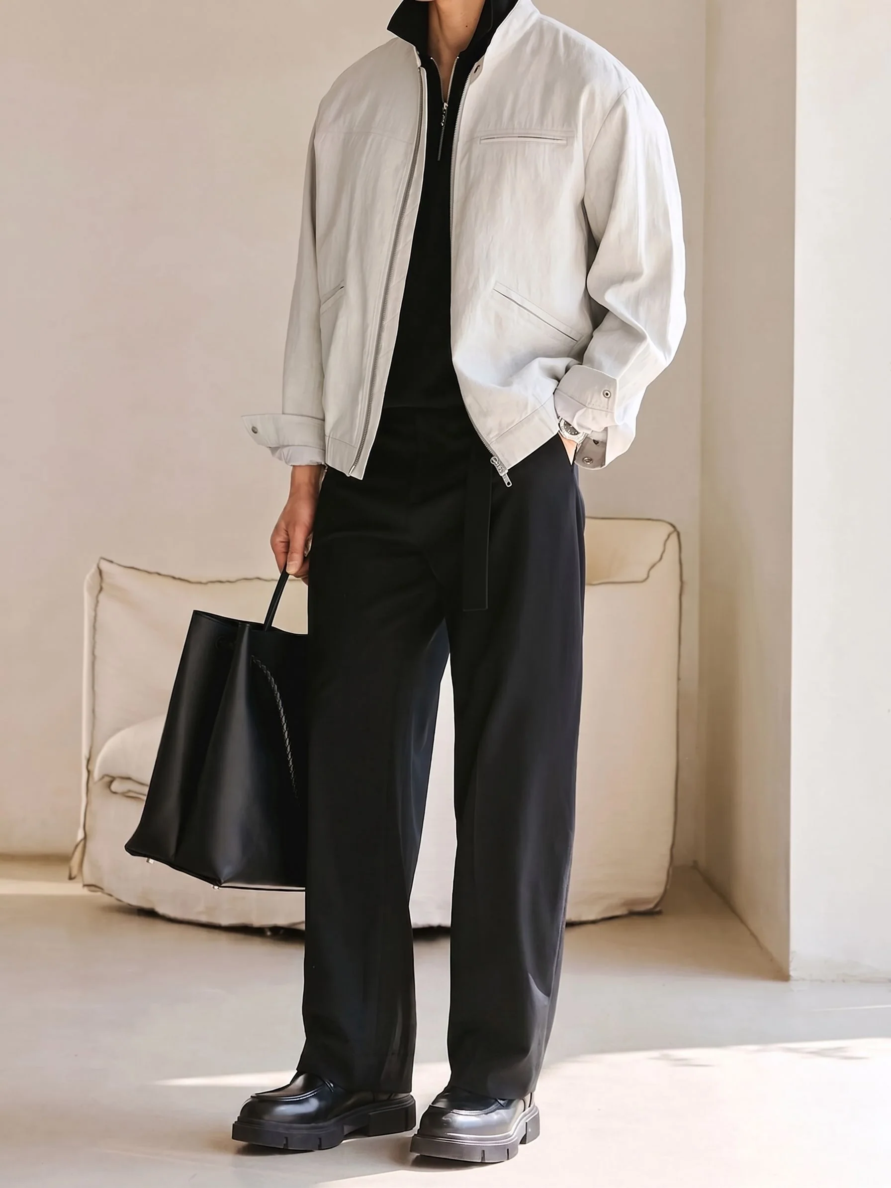 Linen Zip Jacket - Image 2