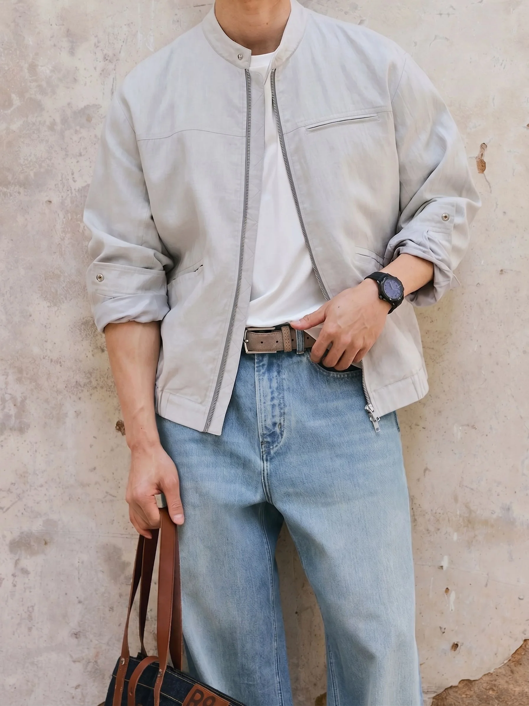 Linen Zip Jacket - Image 3