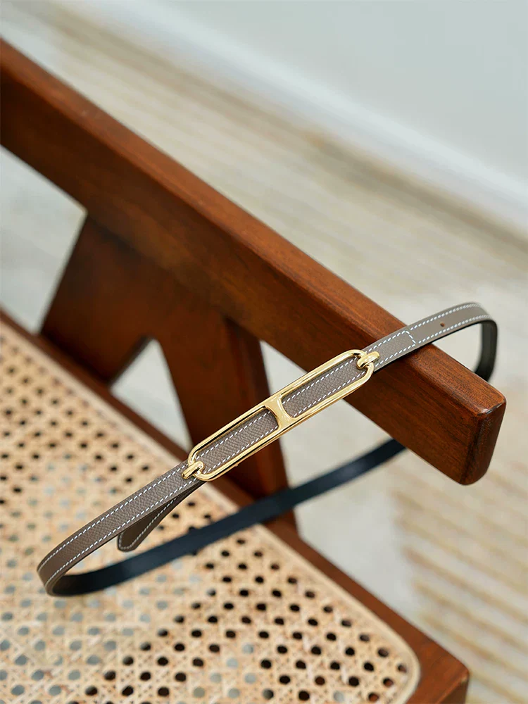 Link Buckle Skinny Belt - Image 2