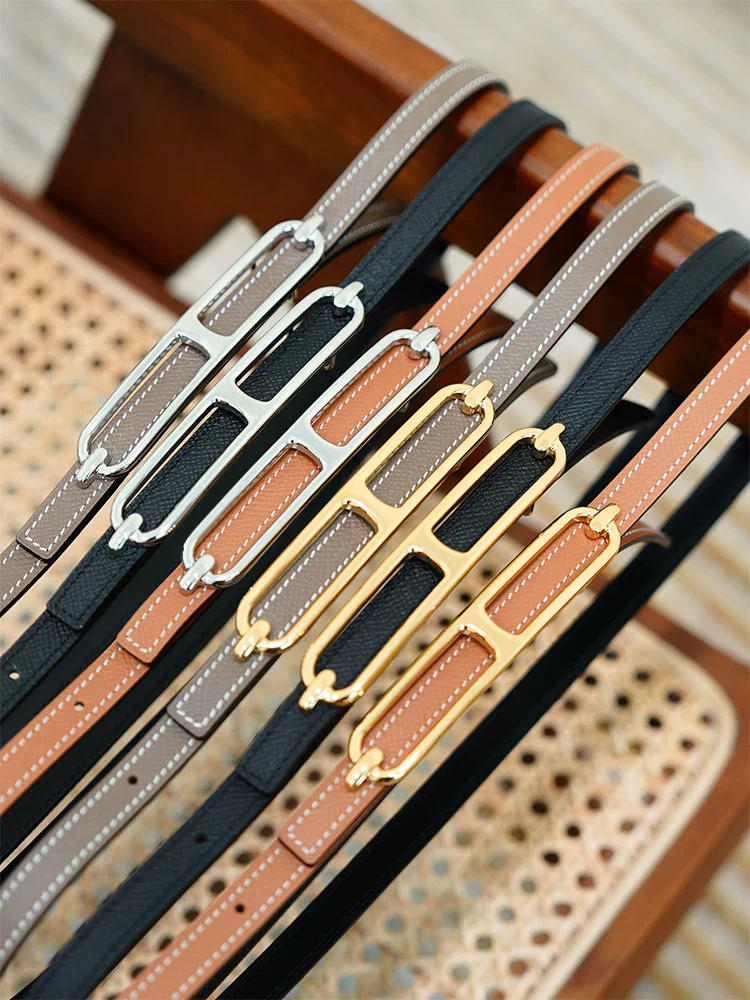 Link Buckle Skinny Belt - Image 8