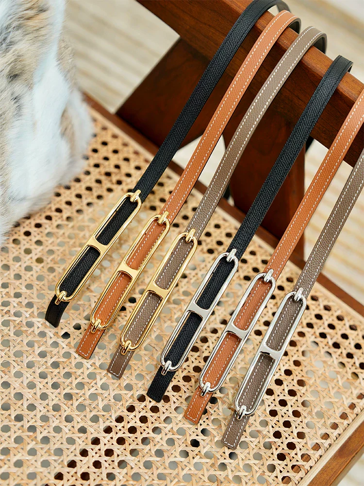 Link Buckle Skinny Belt - Image 9