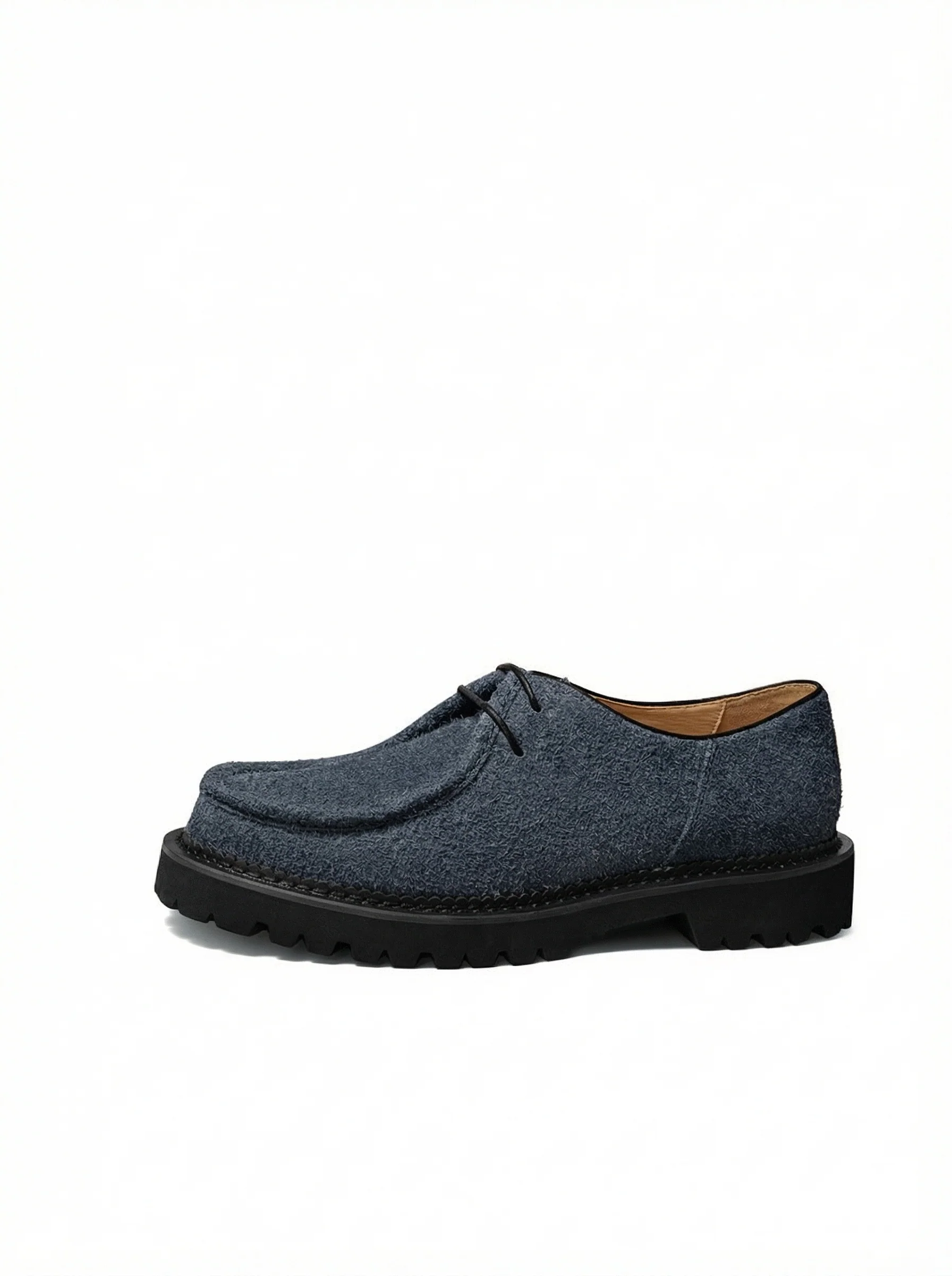 Long-Hair Suede Moc Derby