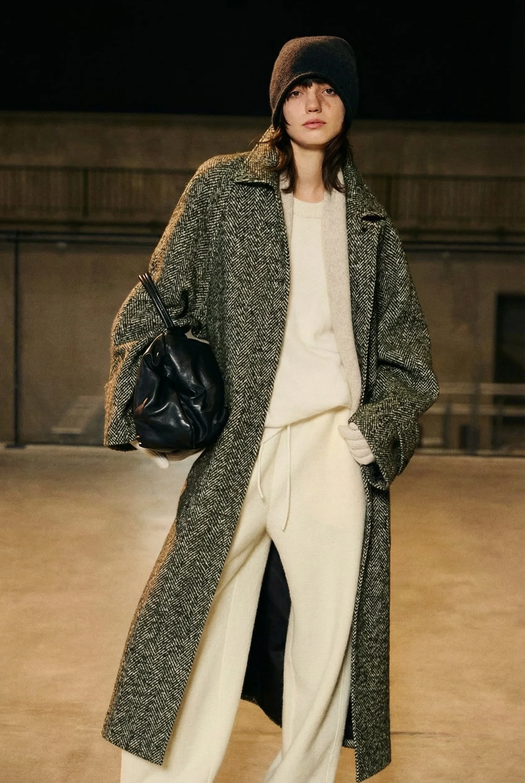 Long Herringbone Coat - Image 6