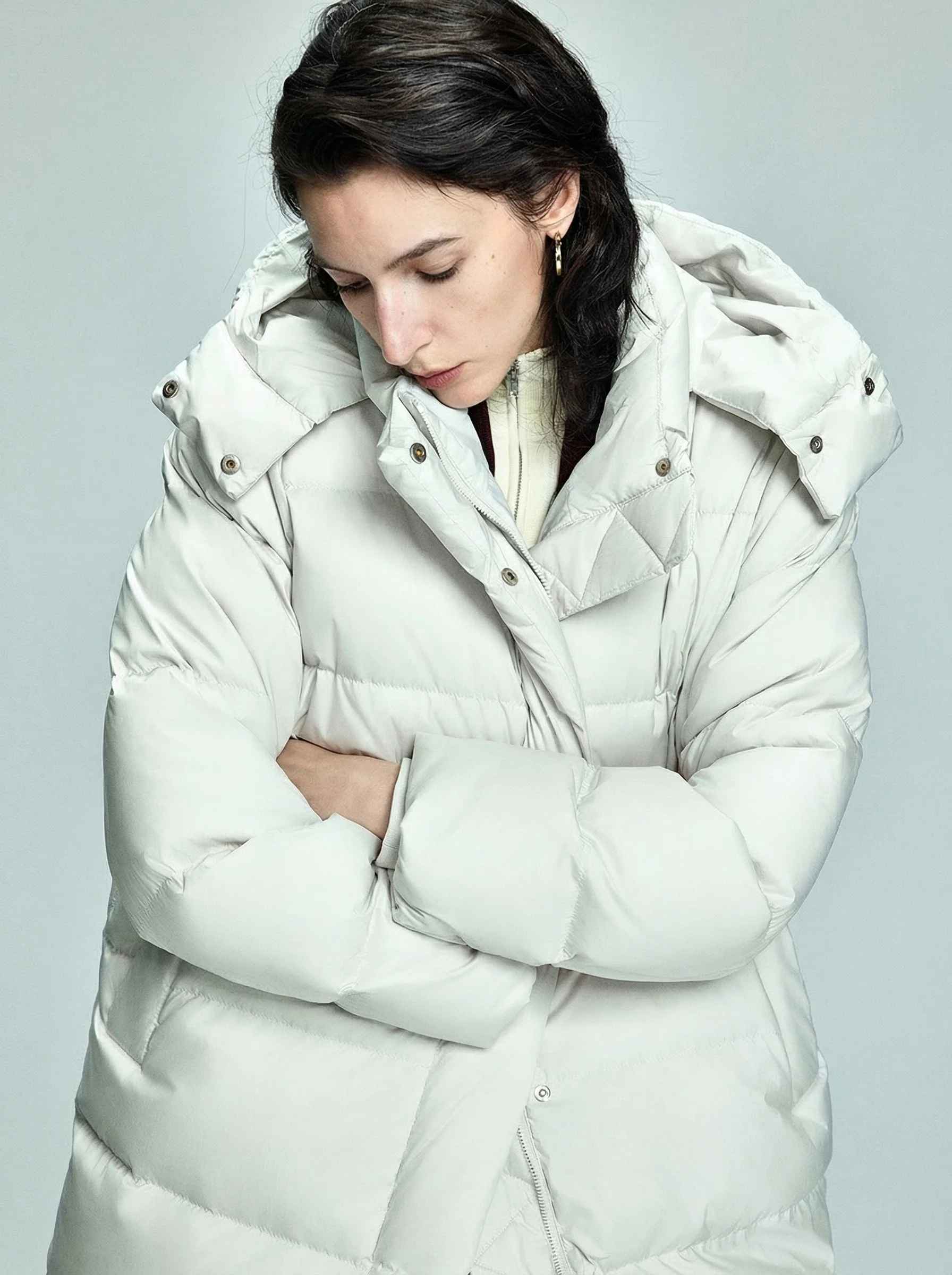 Long Hooded Down Coat - Image 2