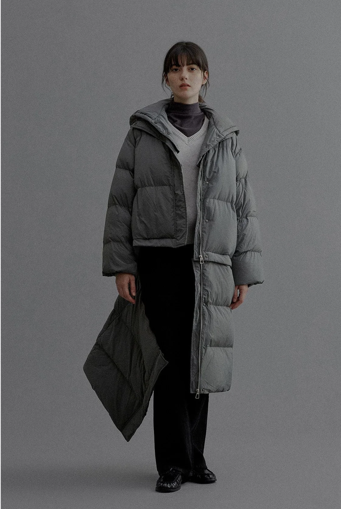 Long Hooded Puffer Coat - Image 5
