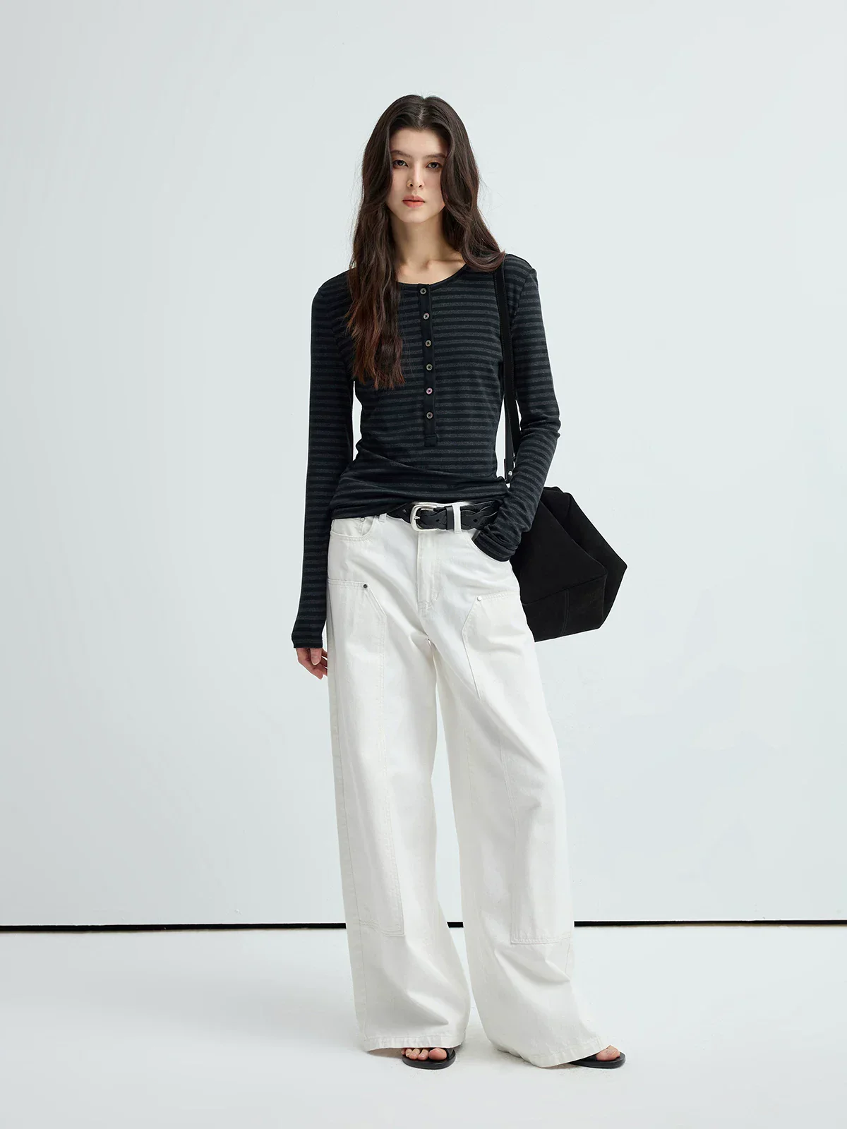 Long-Sleeve Henley Top - Image 4