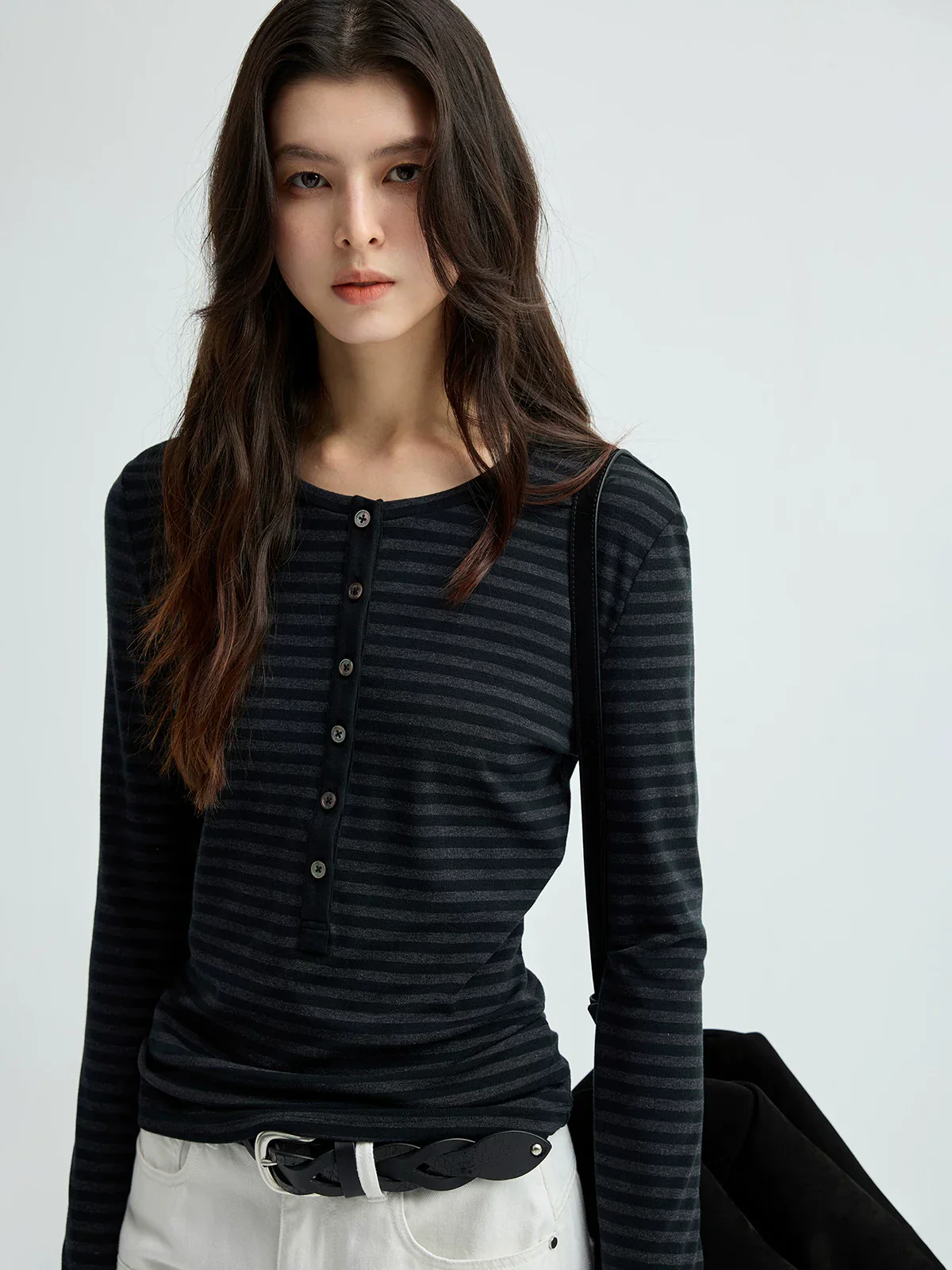 Long-Sleeve Henley Top - Image 5