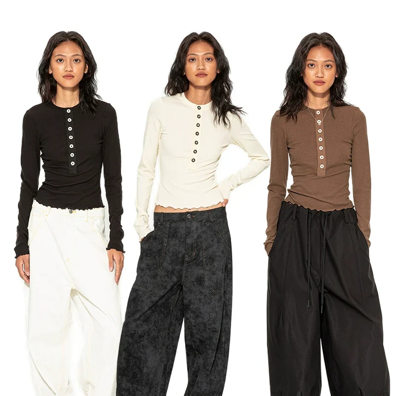 Long-Sleeve Henley Top - Image 4