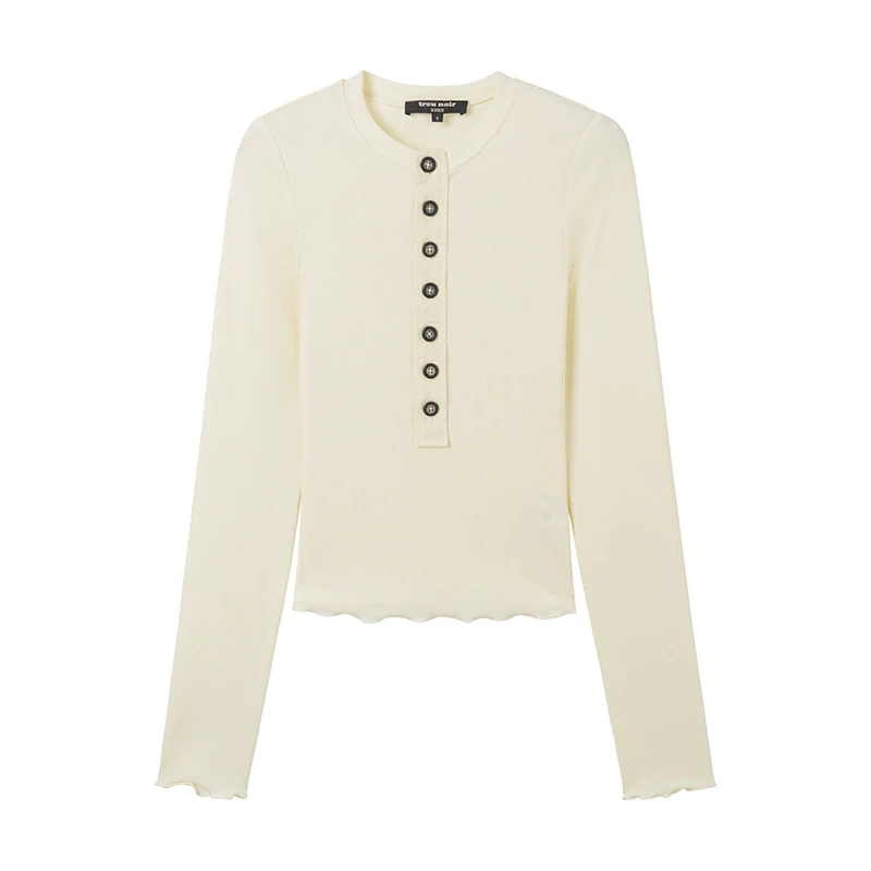 Long-Sleeve Henley Top - Image 6