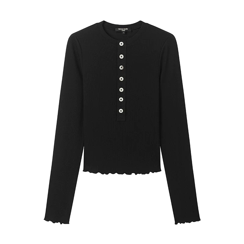 Long-Sleeve Henley Top - Image 7