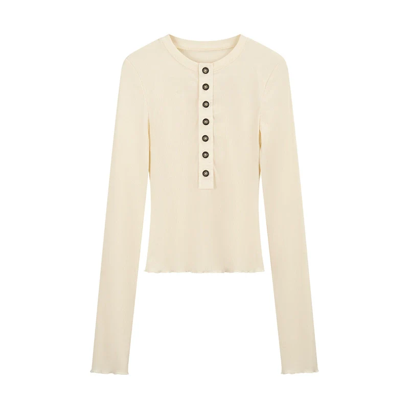 Long-Sleeve Henley Top - Image 9