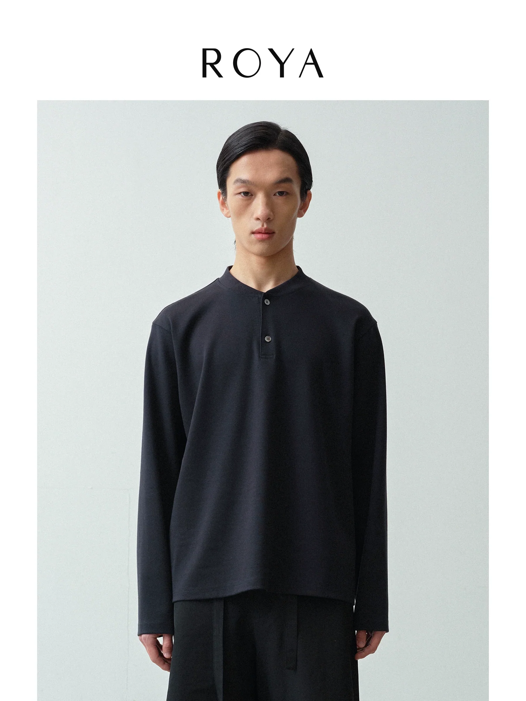 Long-Staple Cotton Henley Tee - Image 2