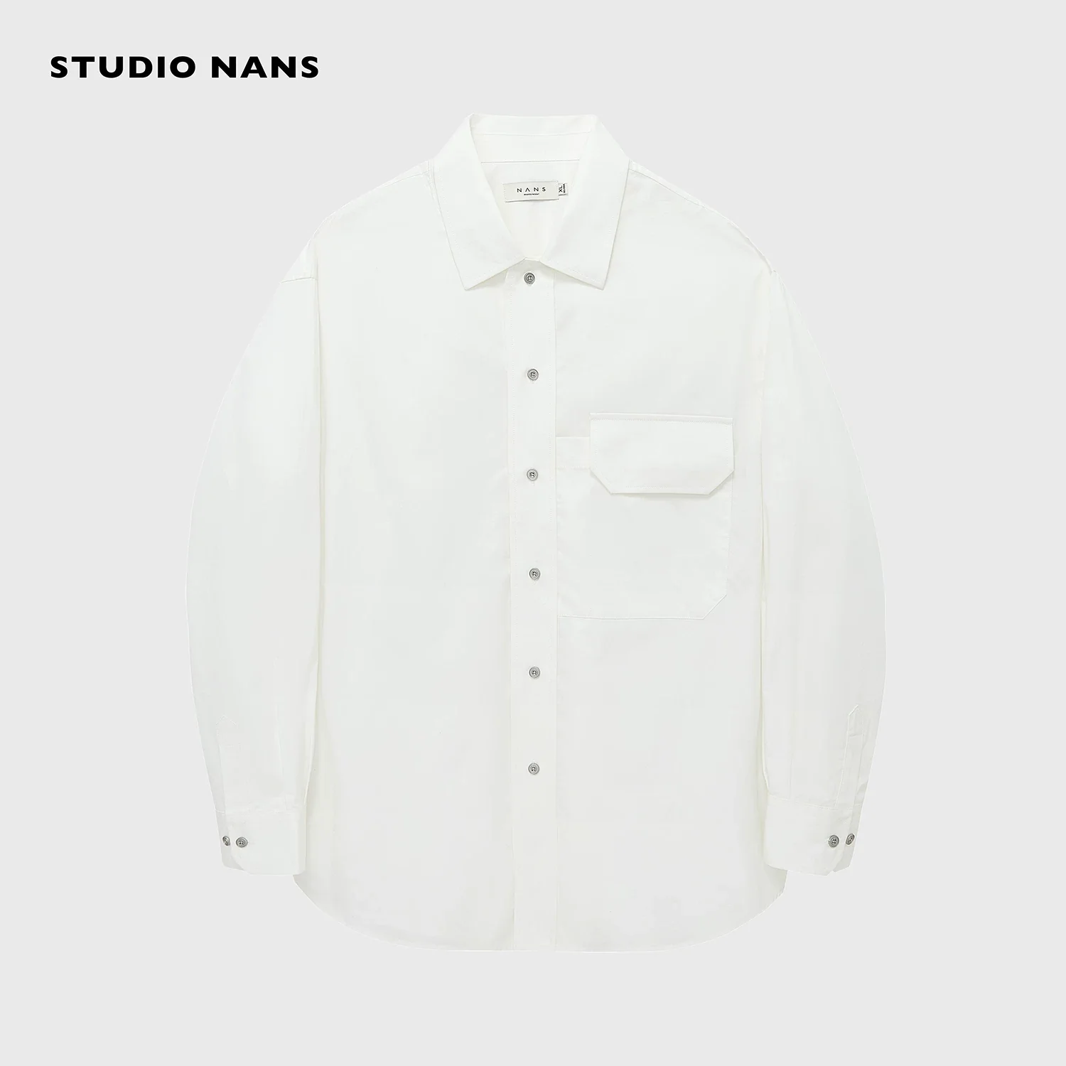Long-Staple Cotton Wide Placket Overshirt - Image 6