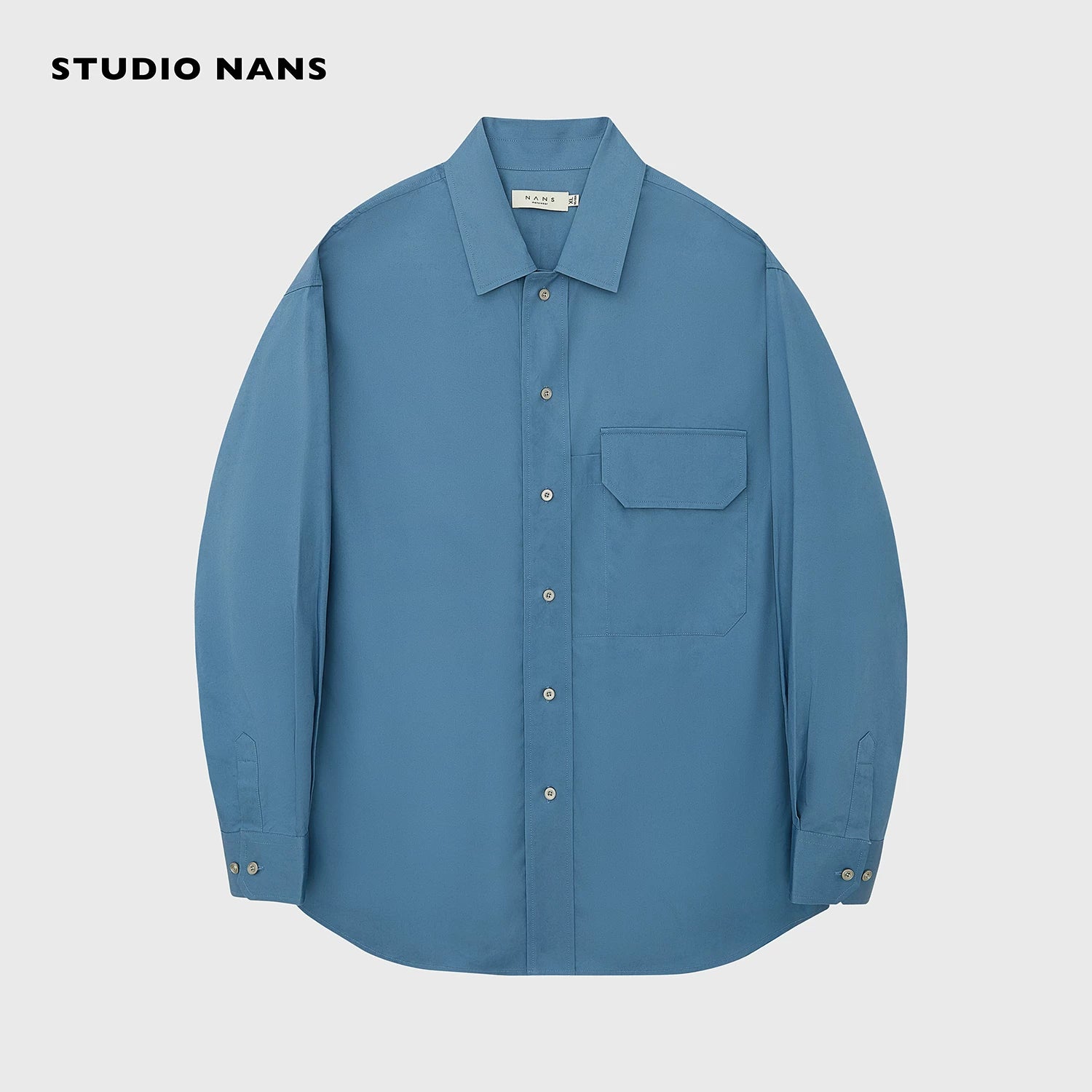 Long-Staple Cotton Wide Placket Overshirt - Image 7