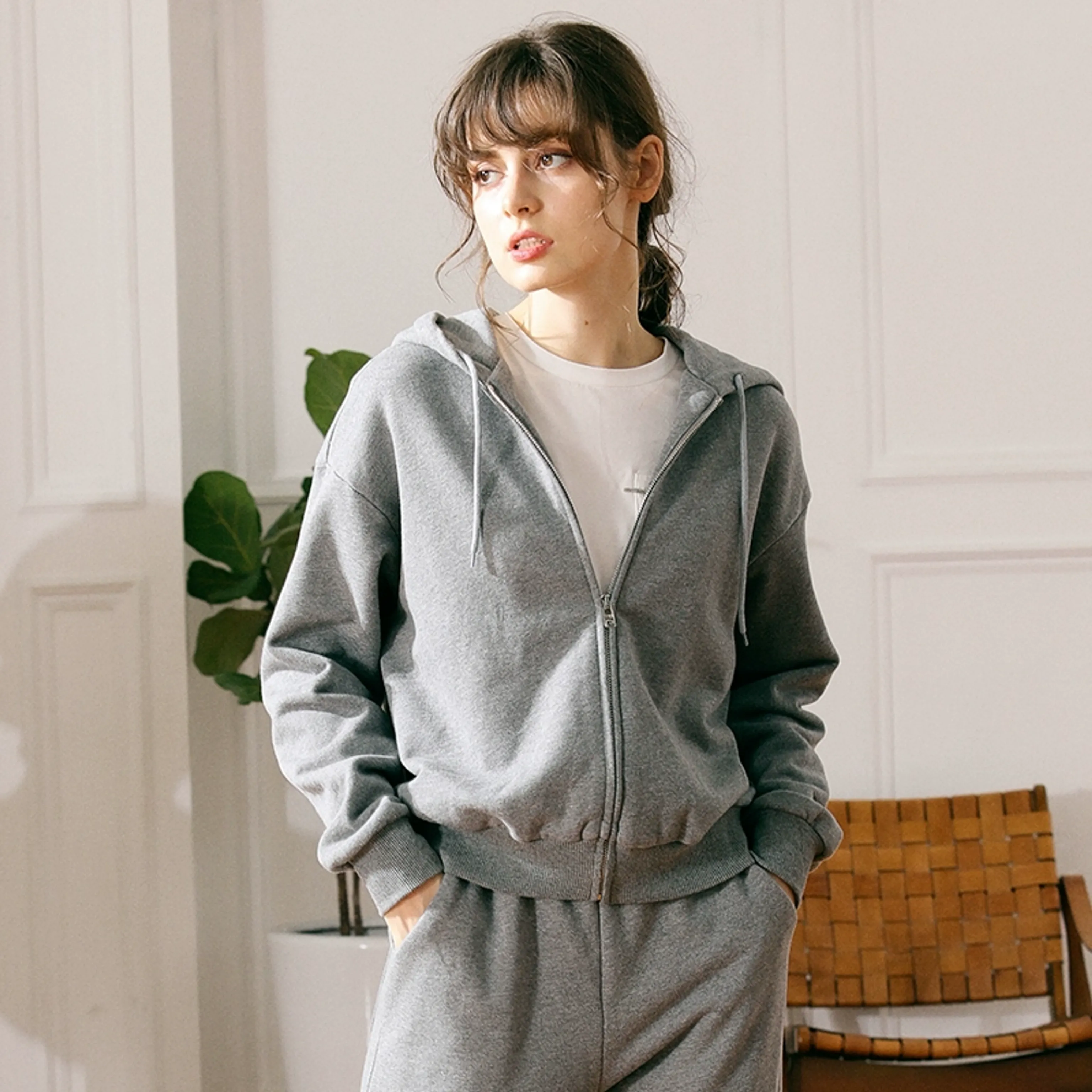 Long-Staple Cotton Zip Loungewear Set - Image 6