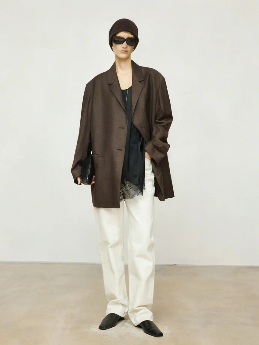 Long Wool Blazer Coat - Image 5