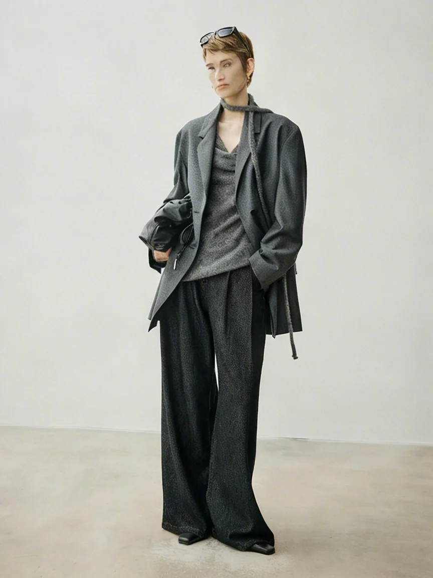 Long Wool Blazer Coat - Image 6
