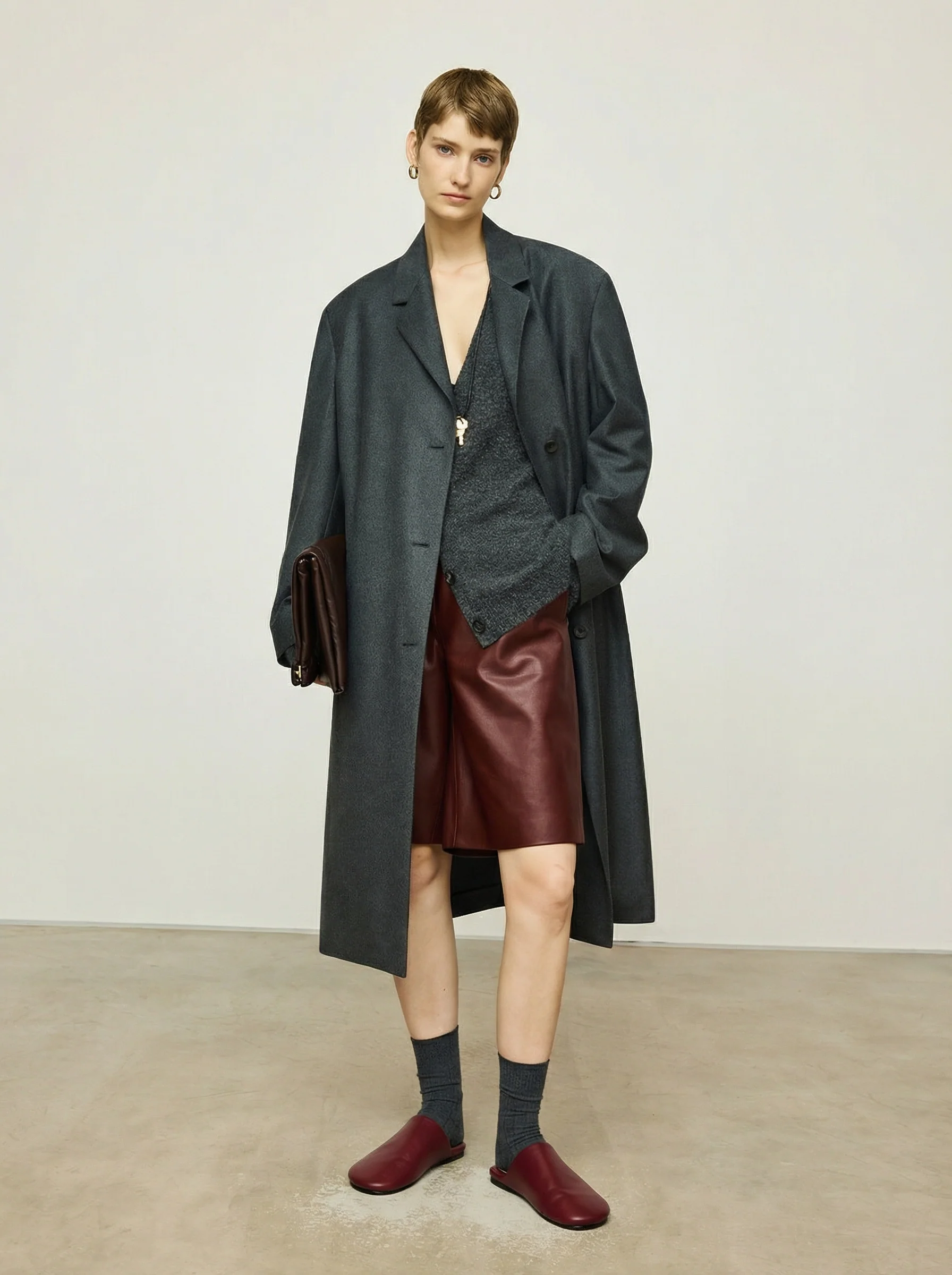 Long Wool Blazer Coat - Image 7